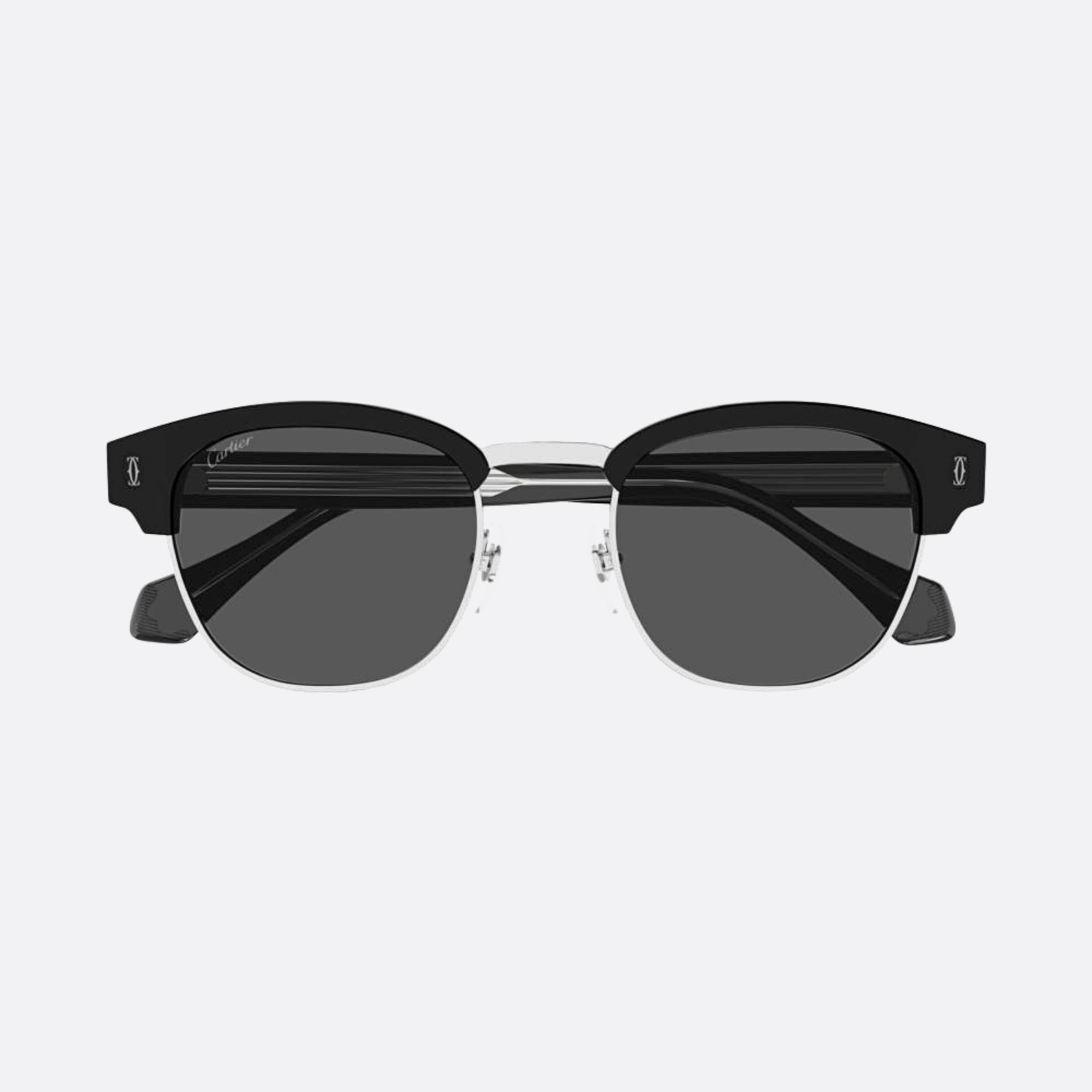 Cartier 52mm Black Squared Men Sunglasses - Main View