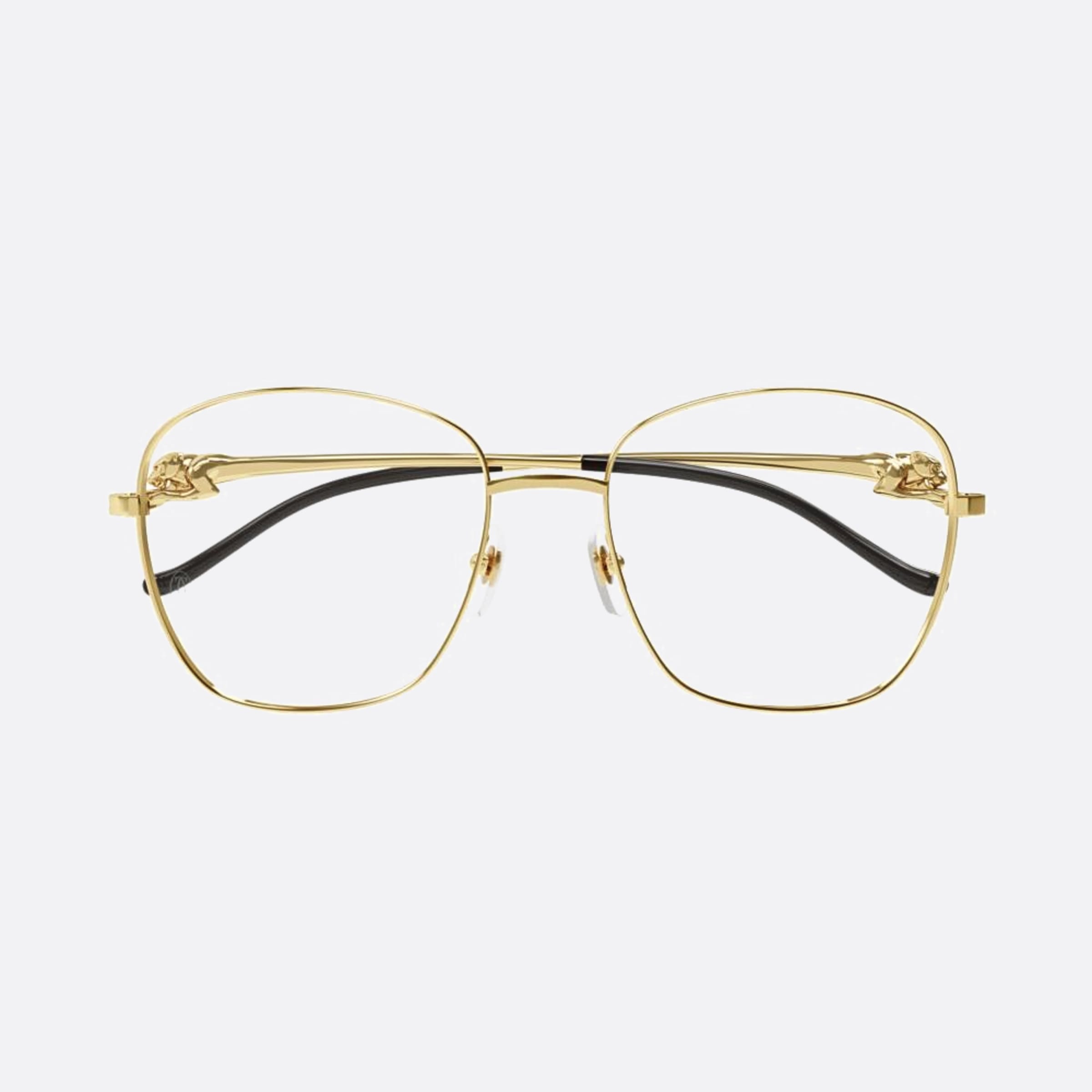 Cartier 56mm Gold Geometric Women Eyeglasses - Main View