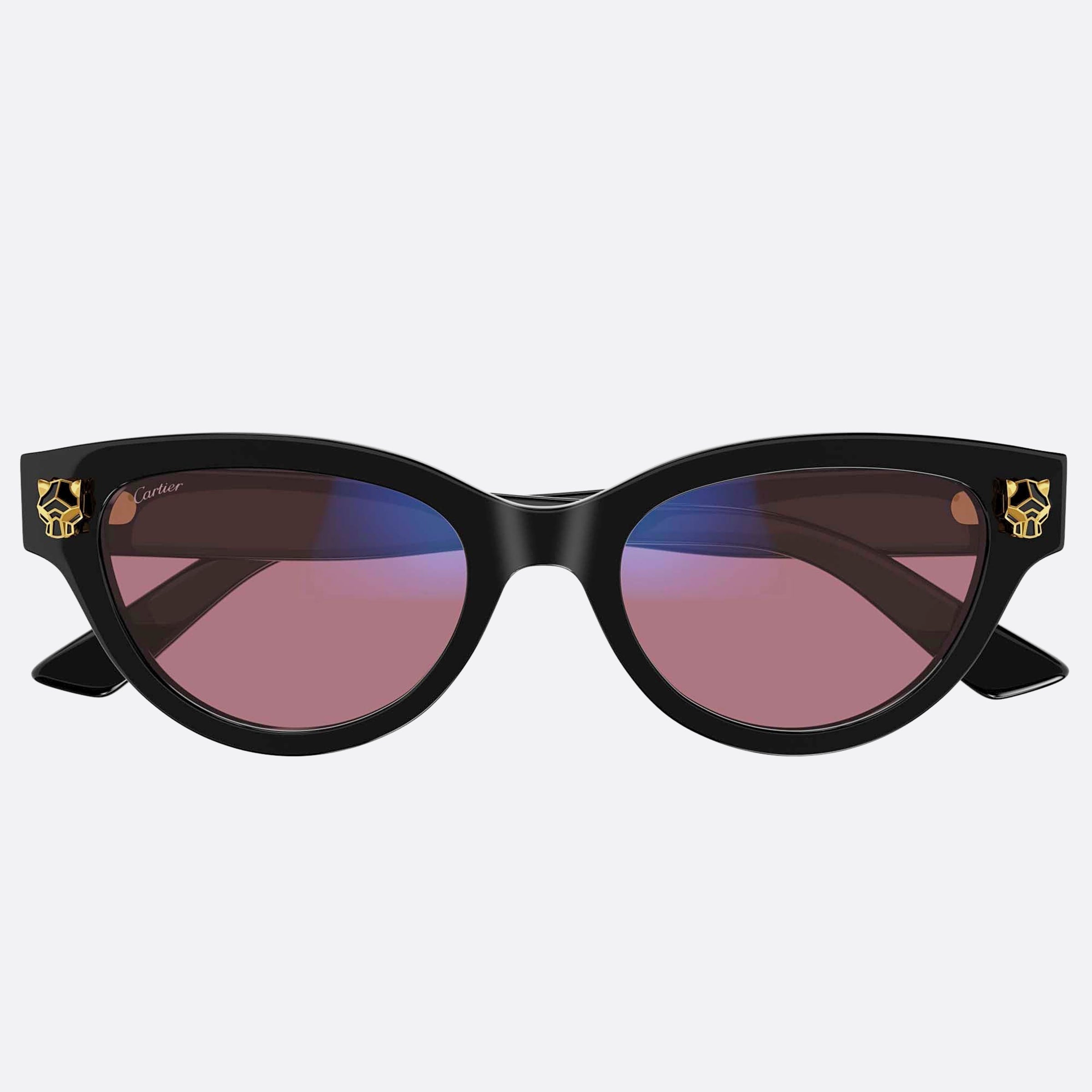 Cartier 52mm Wdv Black Cat Eye Photochromic Women Sunglasses - Detail View