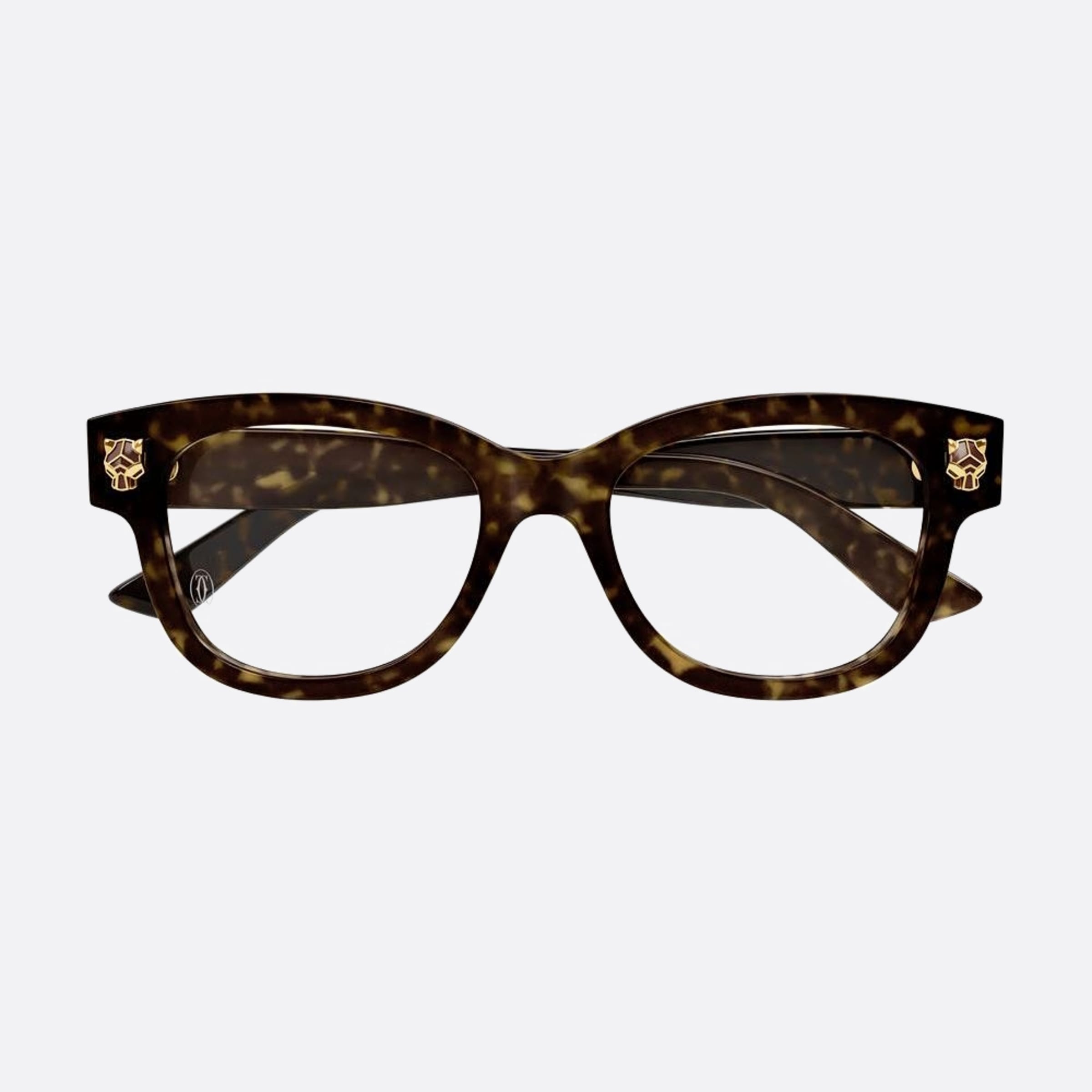 Cartier 51mm Havana Squared Women Eyeglasses - Main View