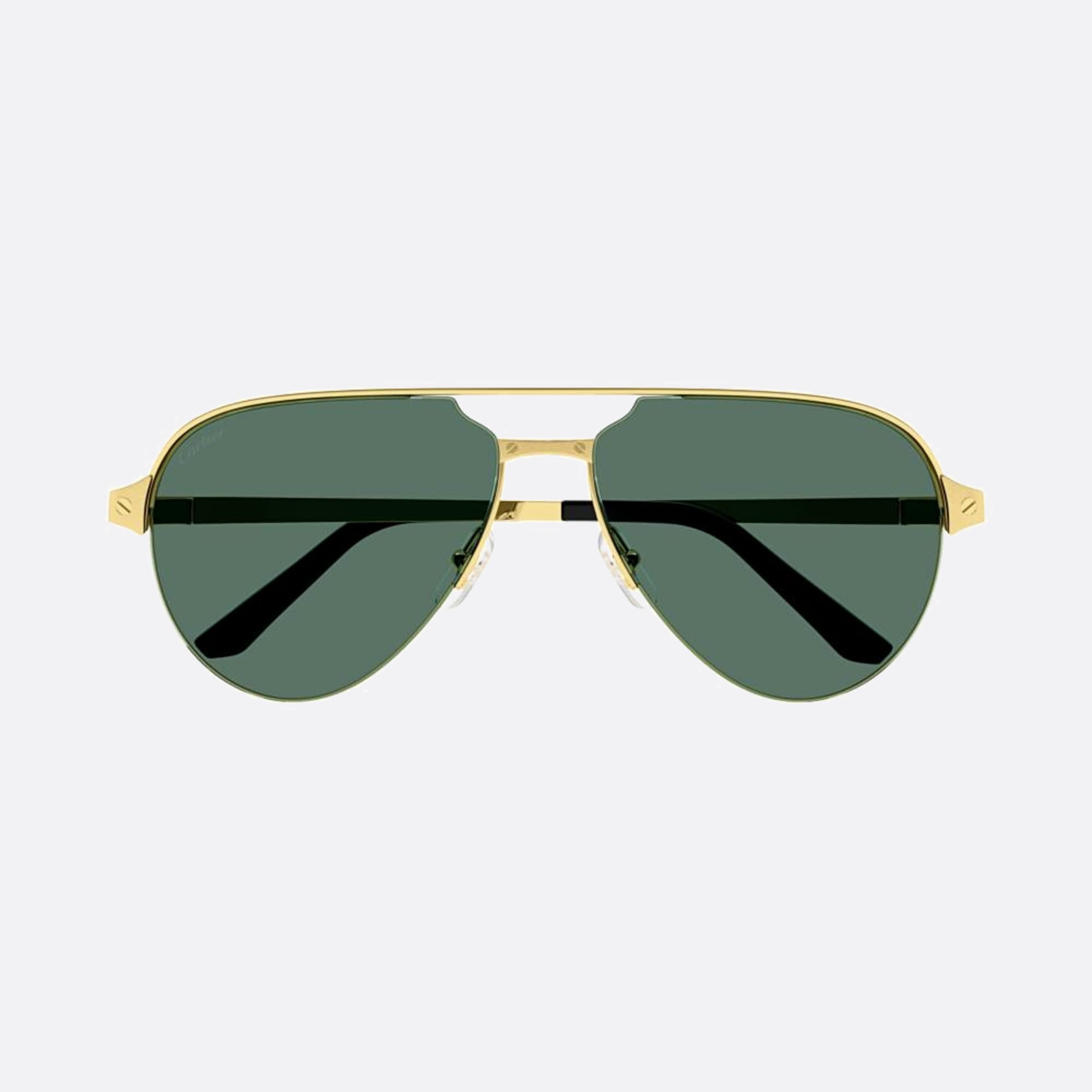 Cartier 60mm Gold Pilot Men Sunglasses - Main View