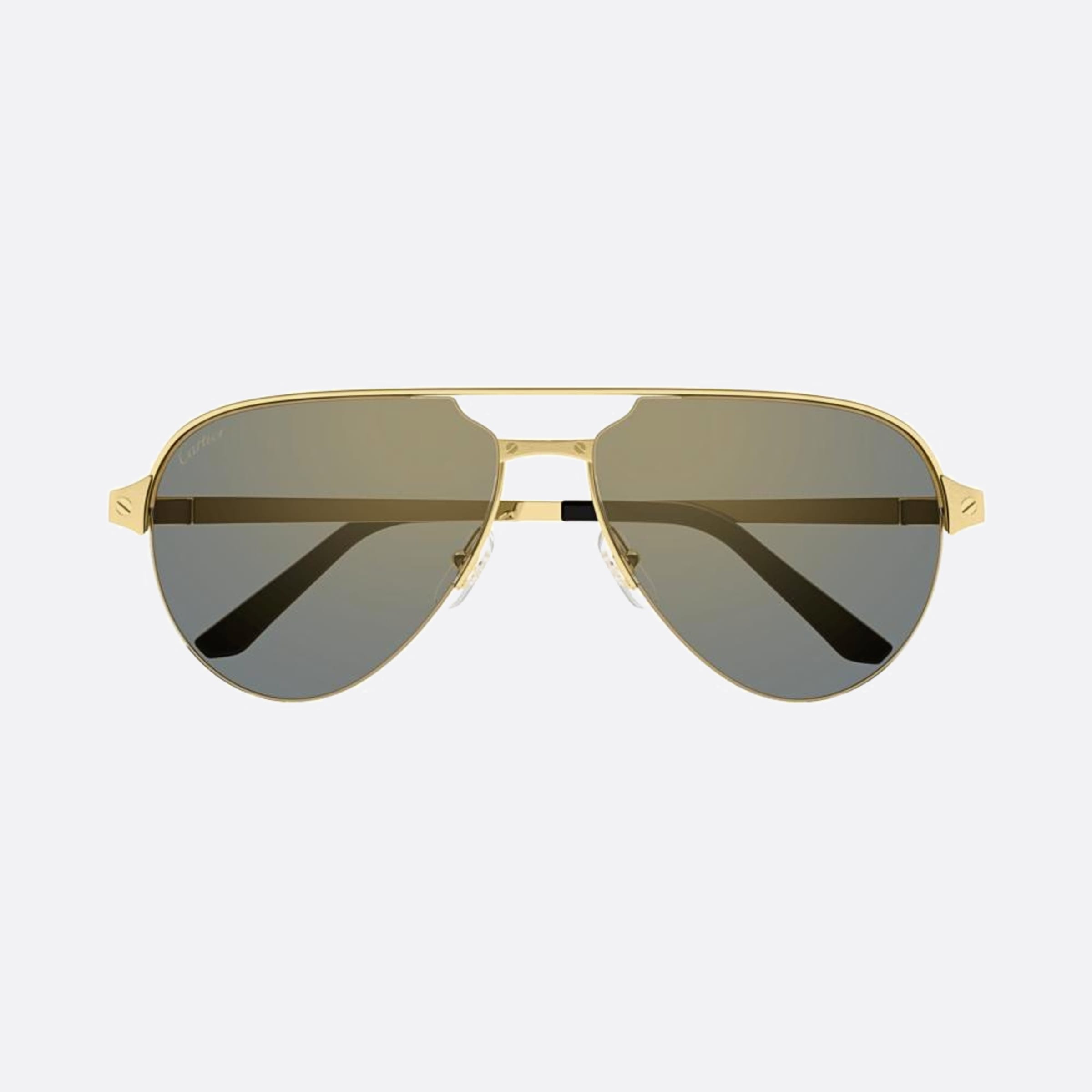 Cartier 60mm Gold Pilot Men Sunglasses - Main View