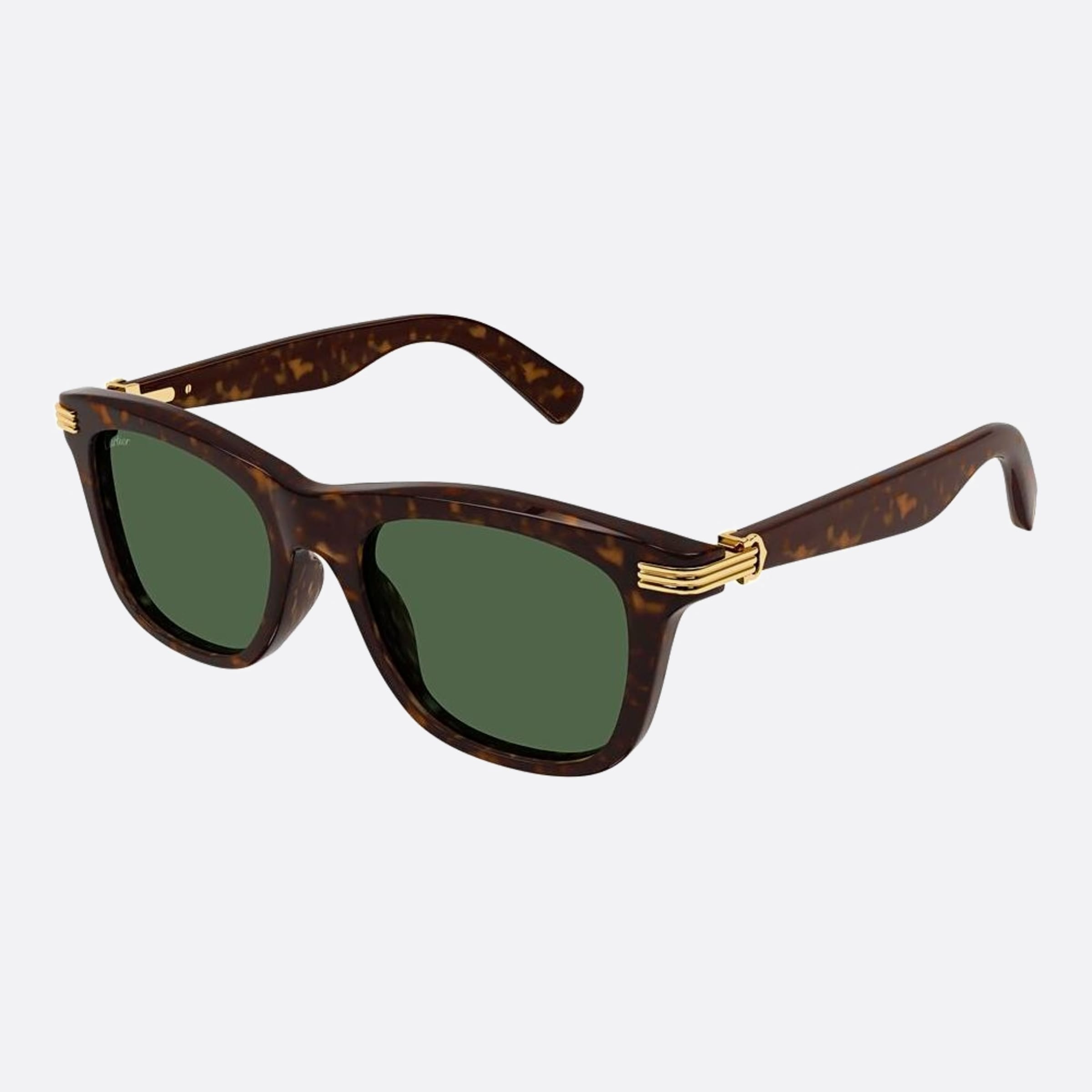Cartier 53mm Havana Squared Men Sunglasses - Side View