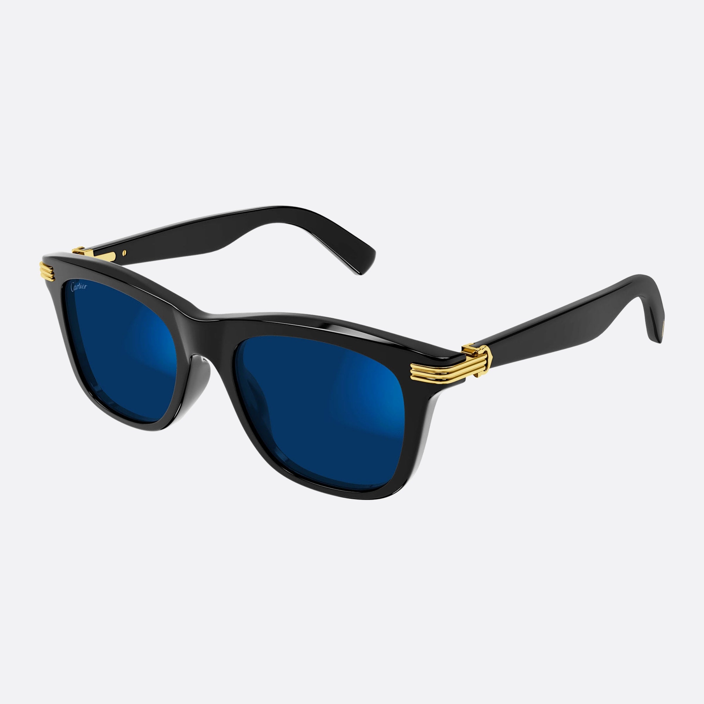 Cartier 53mm Black Squared Photochromic Men Sunglasses - Lifestyle Shot