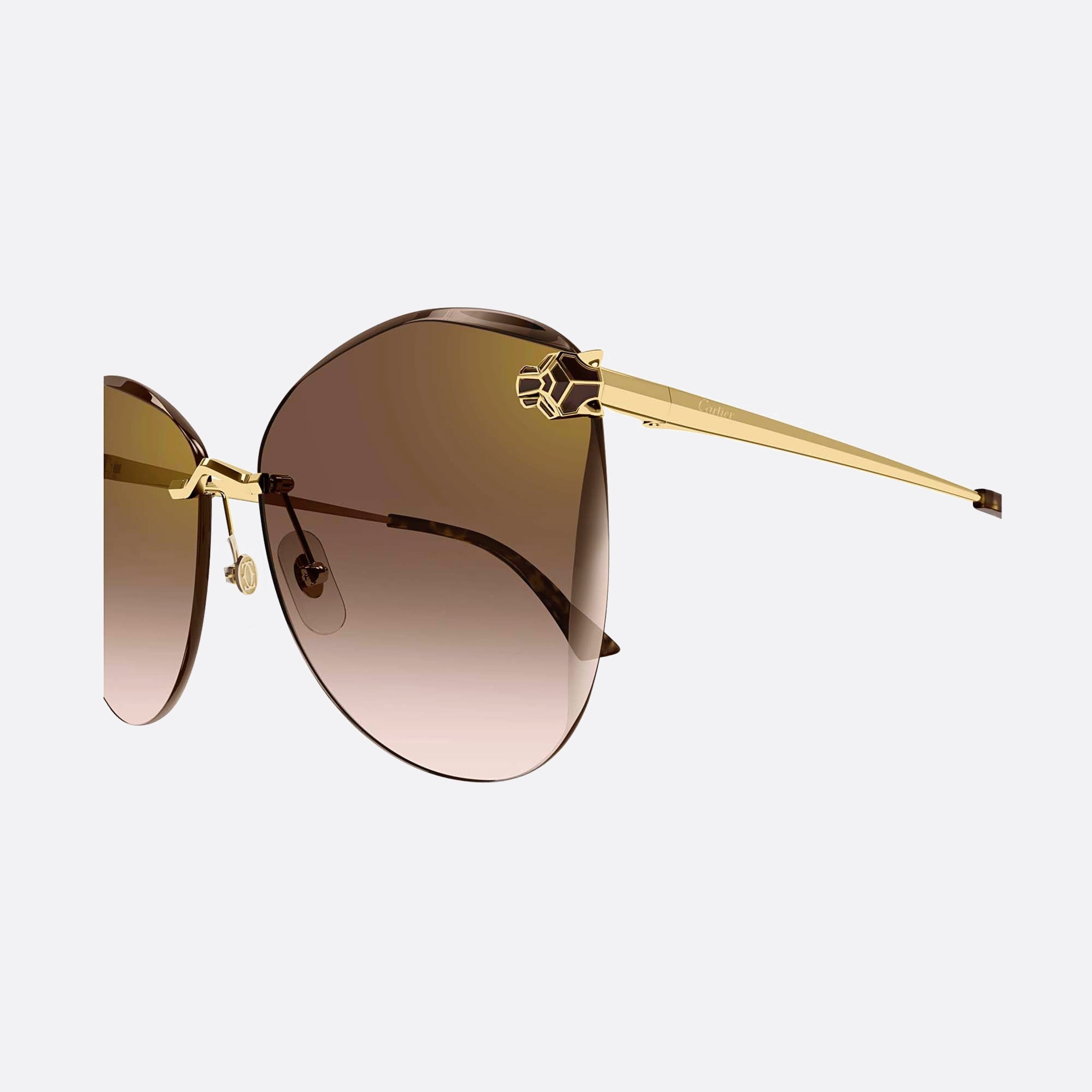 Cartier 62mm Gbs Gold Squared Women Sunglasses - Detail View