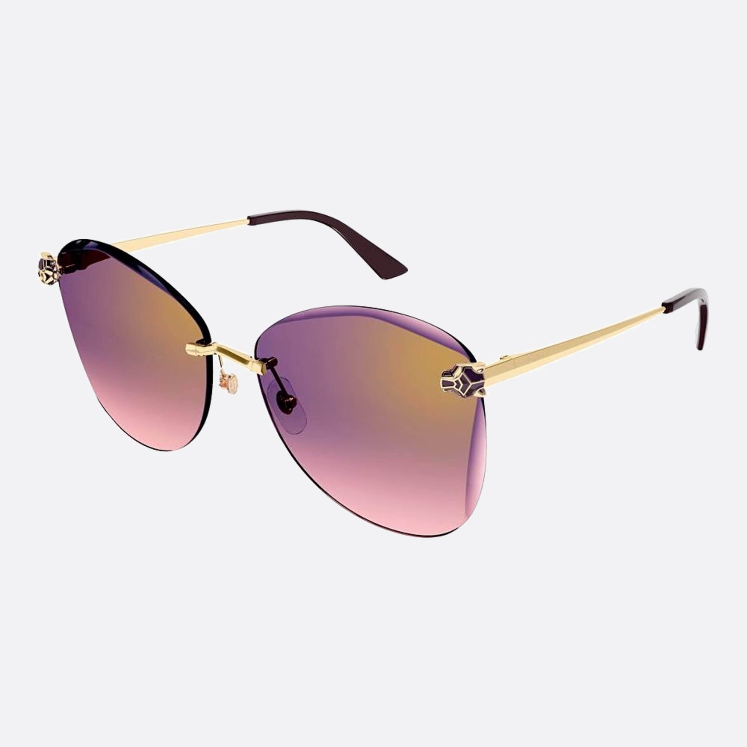 Cartier 62mm Abc Gold Squared Women Sunglasses - Side View