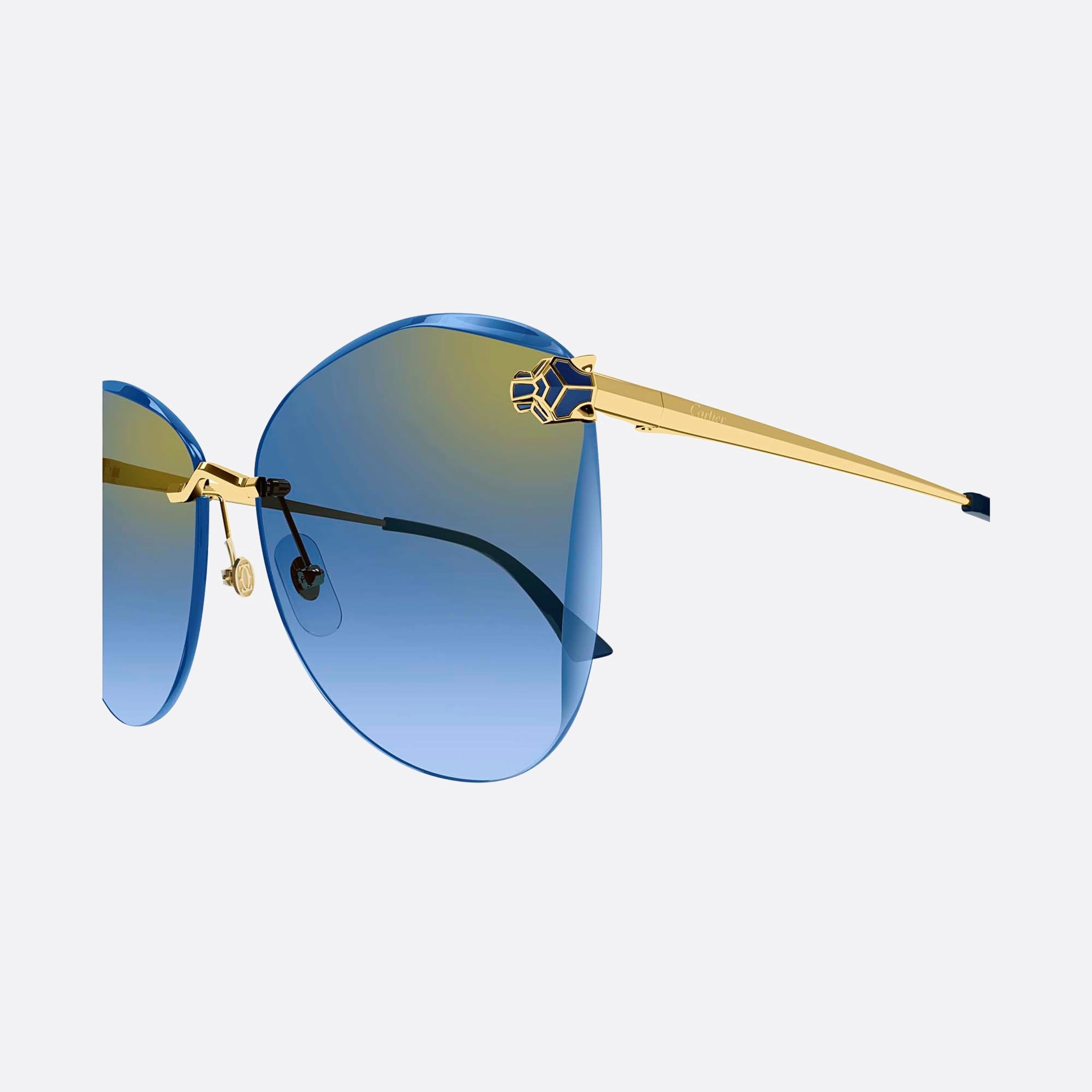 Cartier 62mm Gold Squared Women Sunglasses - Detail View