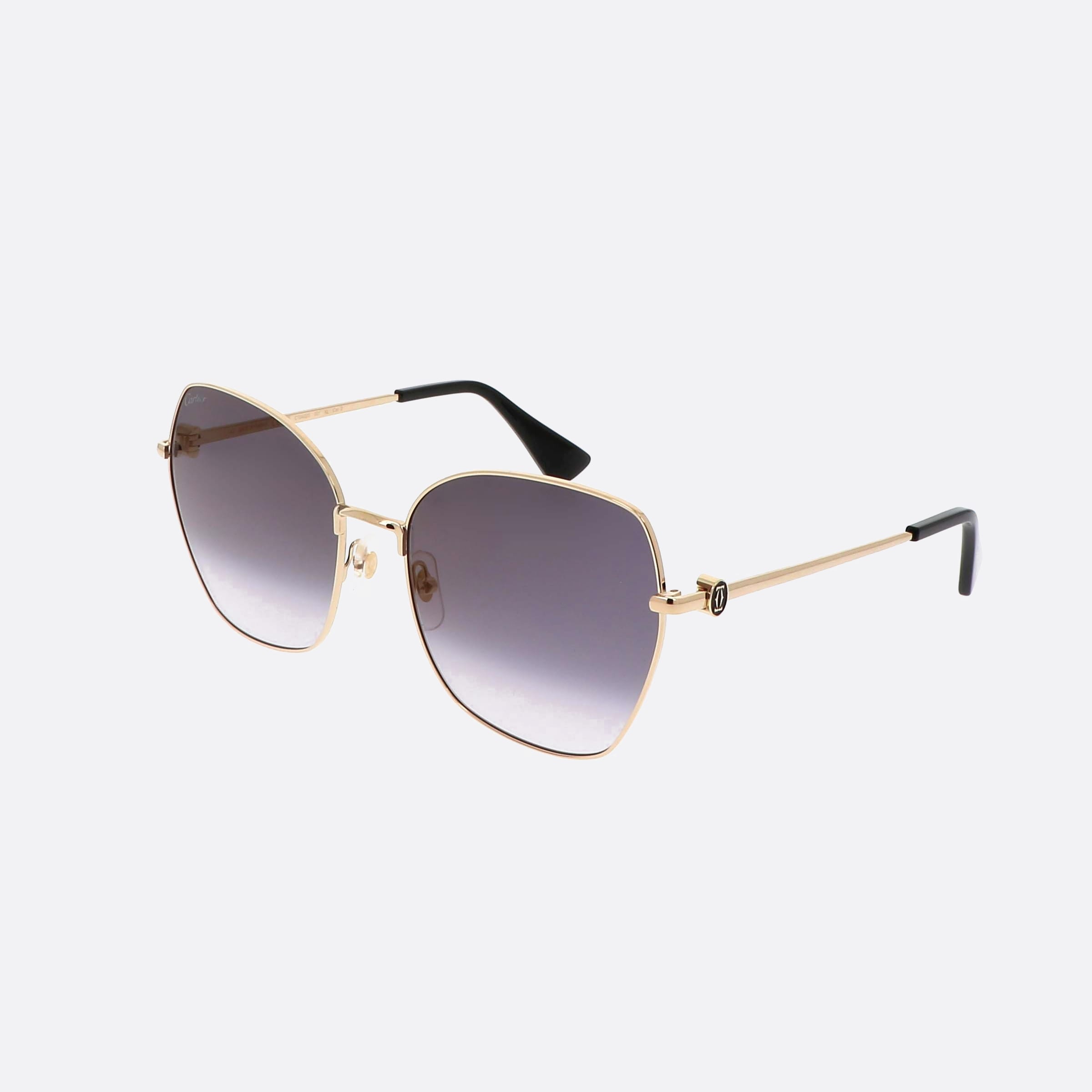 Cartier 59mm Gold Squared Women Sunglasses - Main View