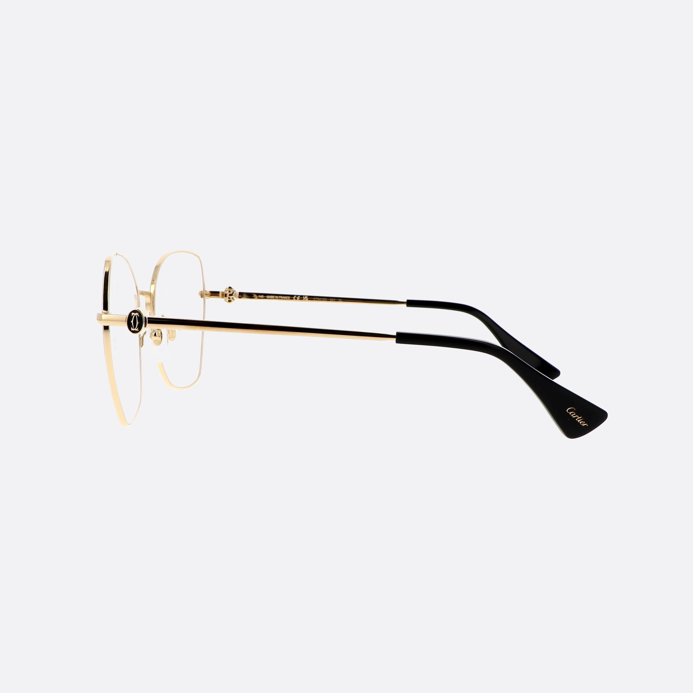 Cartier 56mm Gold Butterfly Women Eyeglasses - Detail View
