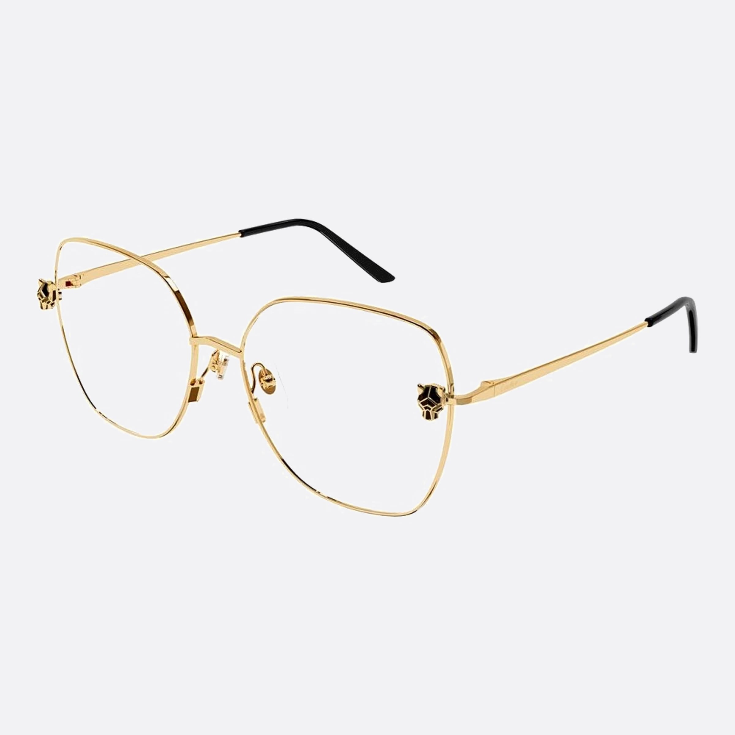 Cartier 57mm Gold Butterfly Women Eyeglasses - Side View
