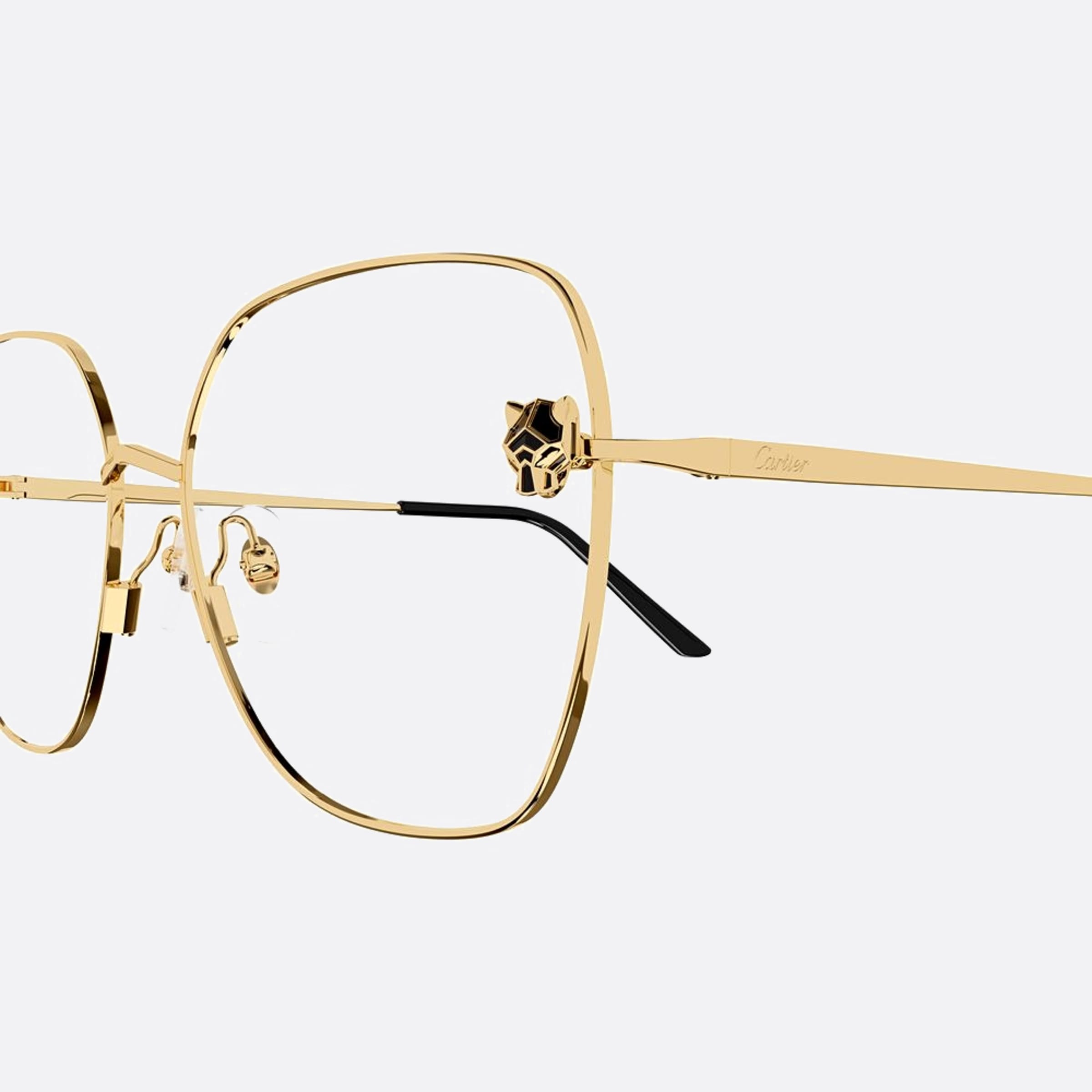 Cartier 57mm Gold Butterfly Women Eyeglasses - Detail View