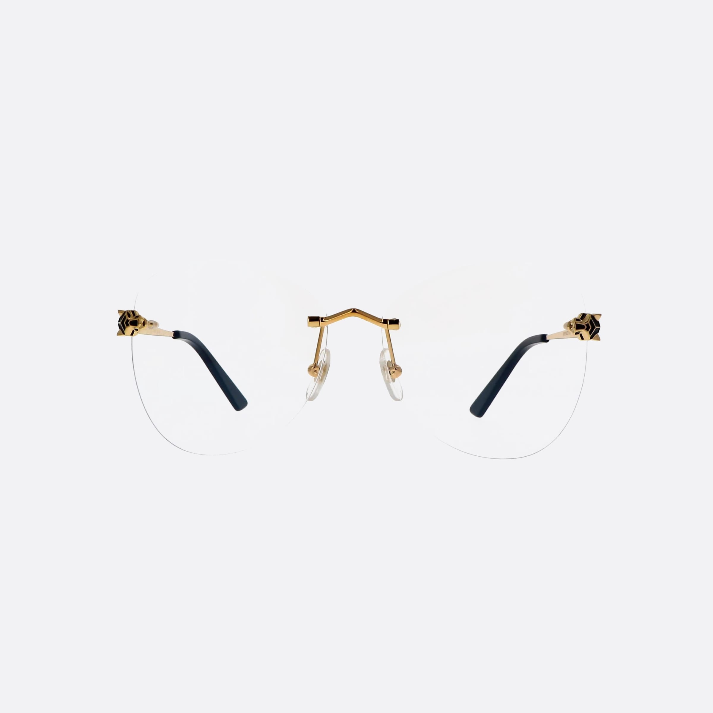 Cartier 58mm Gold Butterfly Women Eyeglasses - Side View