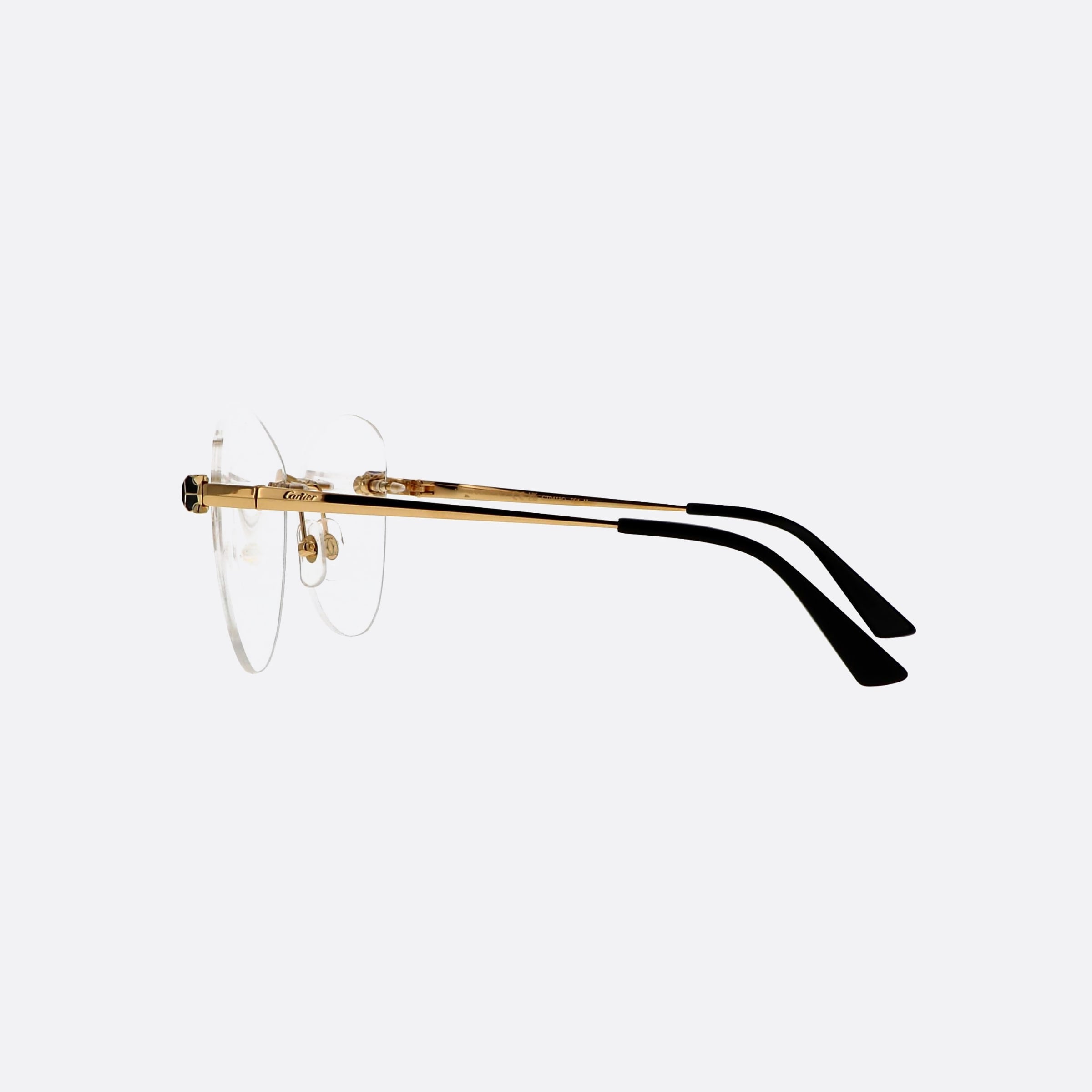 Cartier 58mm Gold Butterfly Women Eyeglasses - Detail View