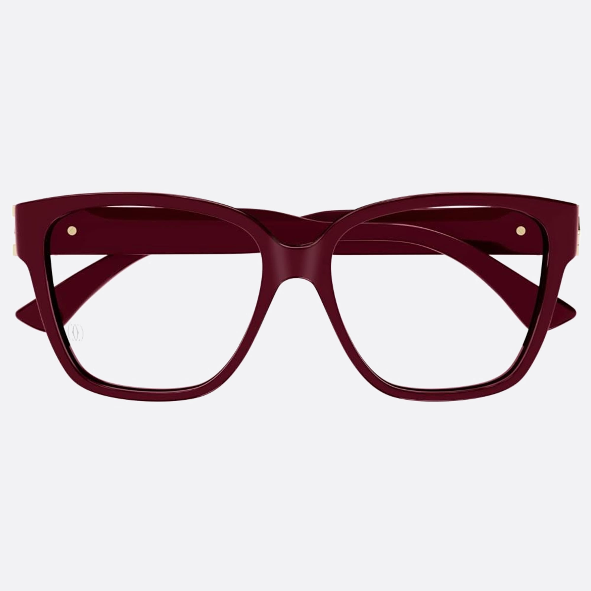 Cartier 55mm Red Squared Women Eyeglasses - Main View
