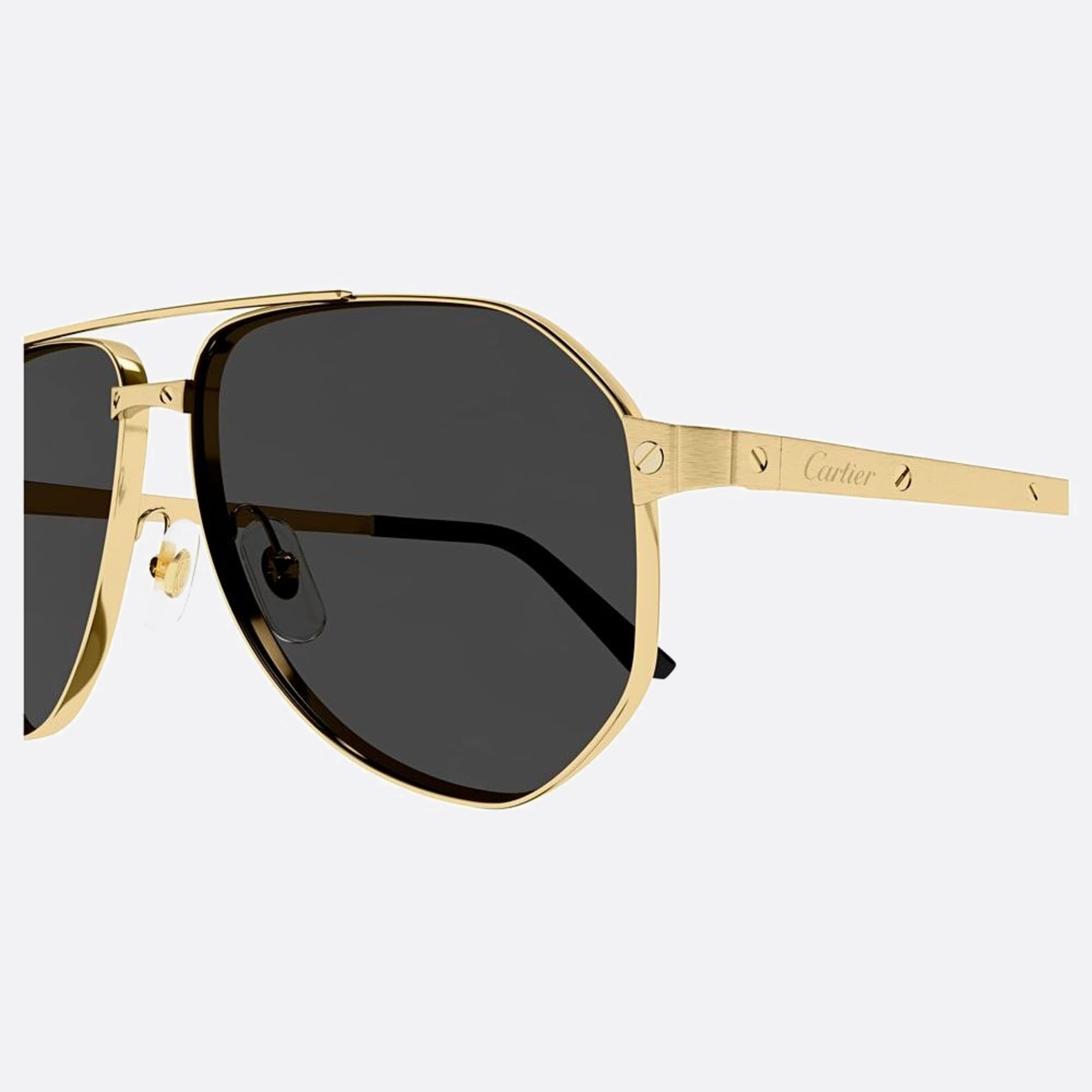 Cartier 60mm Black Pilot Polarized Men Sunglasses - Lifestyle Shot
