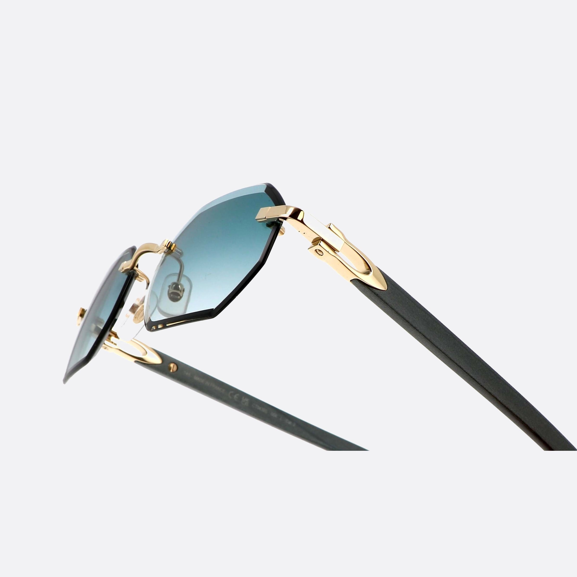 Cartier 54mm Exception Green Geometric Polarized Men Sunglasses - Lifestyle Shot