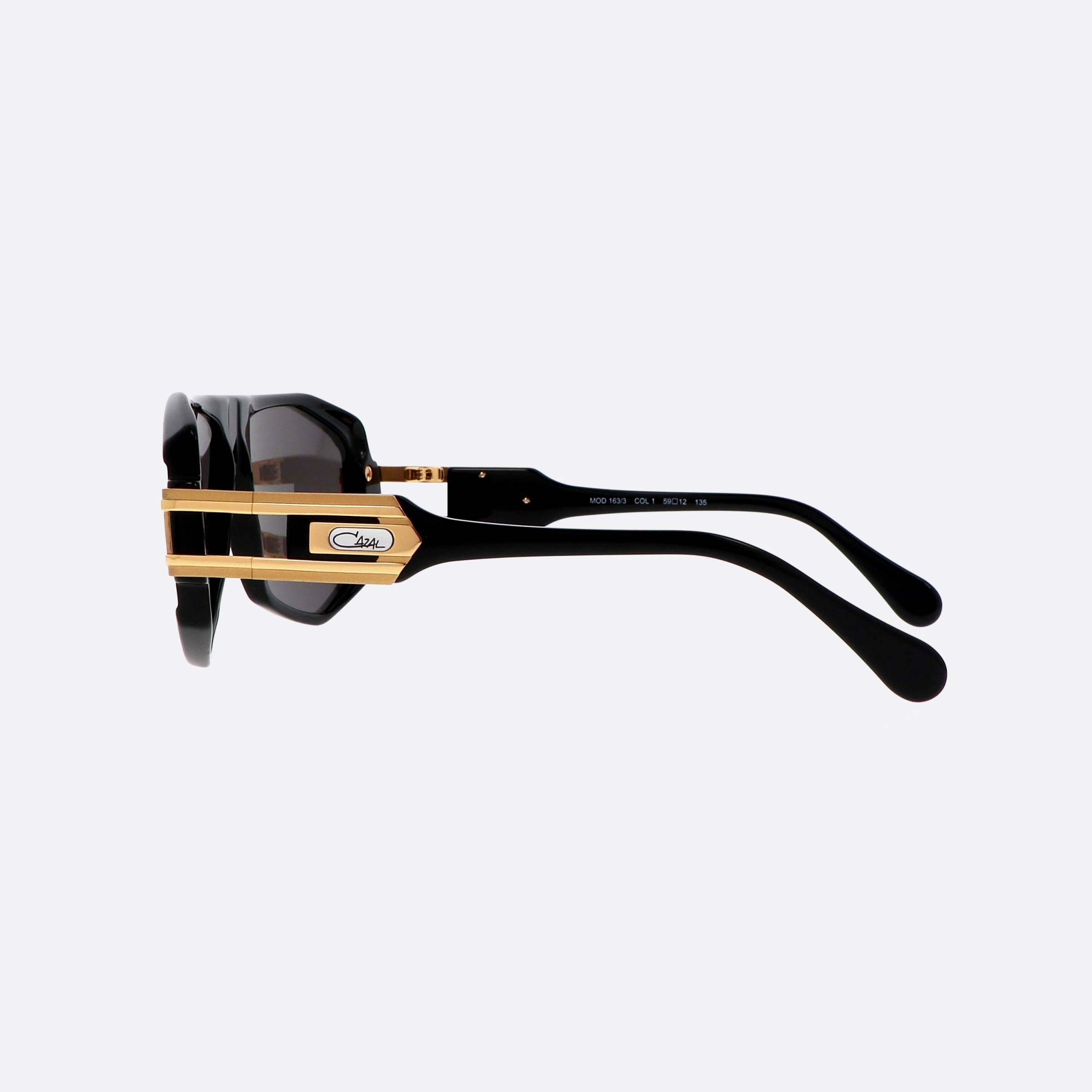 Cazal 59mm Black Pilot Men Sunglasses - Detail View