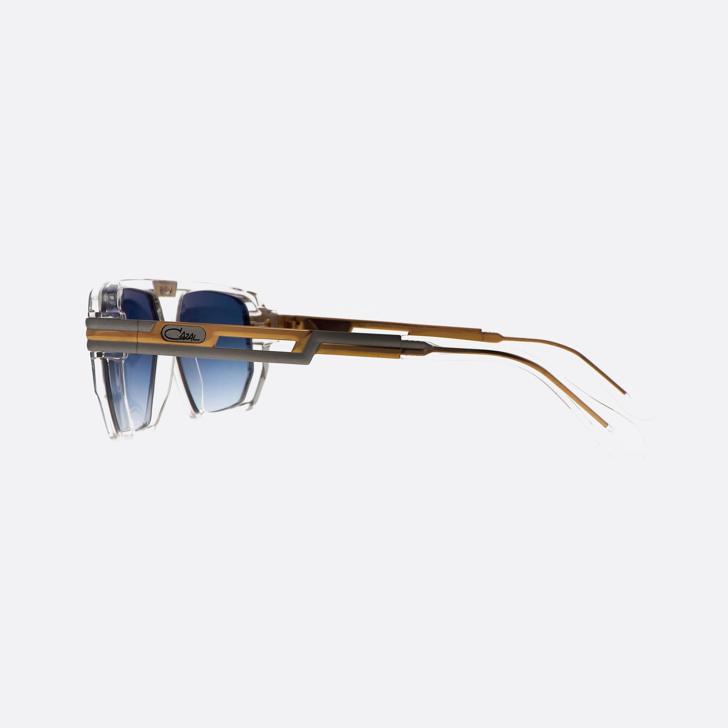 Cazal 60mm Clear Pilot Men Sunglasses - Detail View