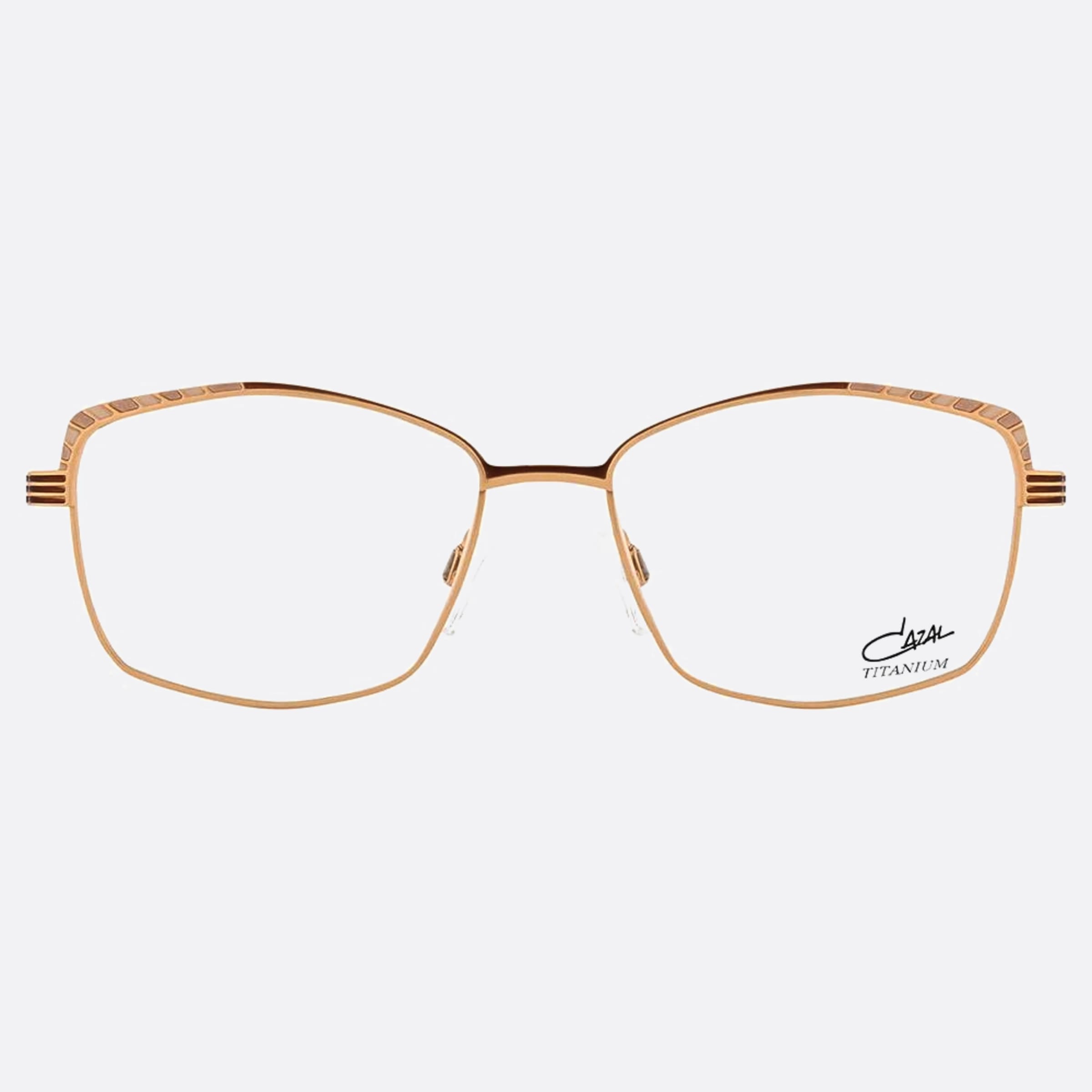 Cazal 52mm Cazal Bgl Gold Squared Unisex Eyeglasses - Main View