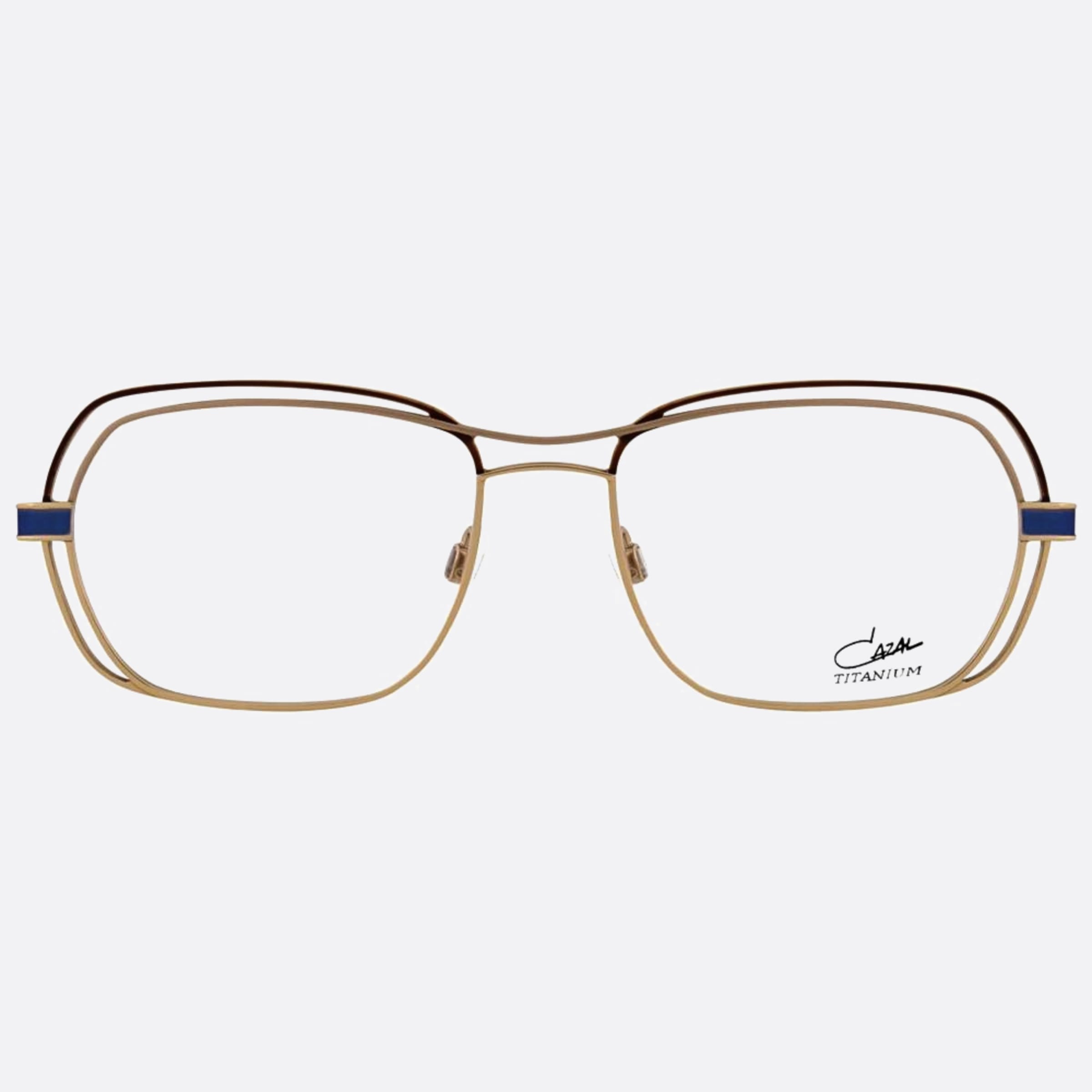 Cazal 53mm Cazal Blgld Gold Squared Unisex Eyeglasses - Main View