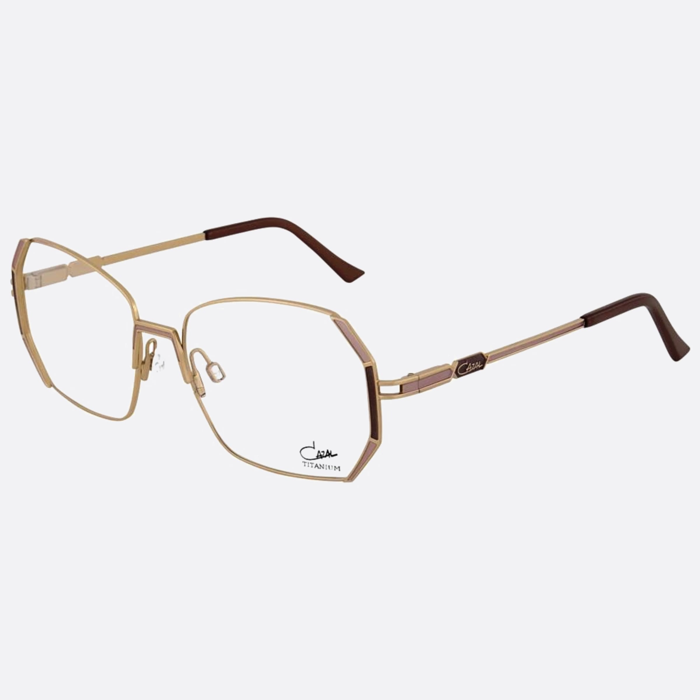 Cazal 54mm Cazal Rgd Rose Gold Butterfly Unisex Eyeglasses - Side View
