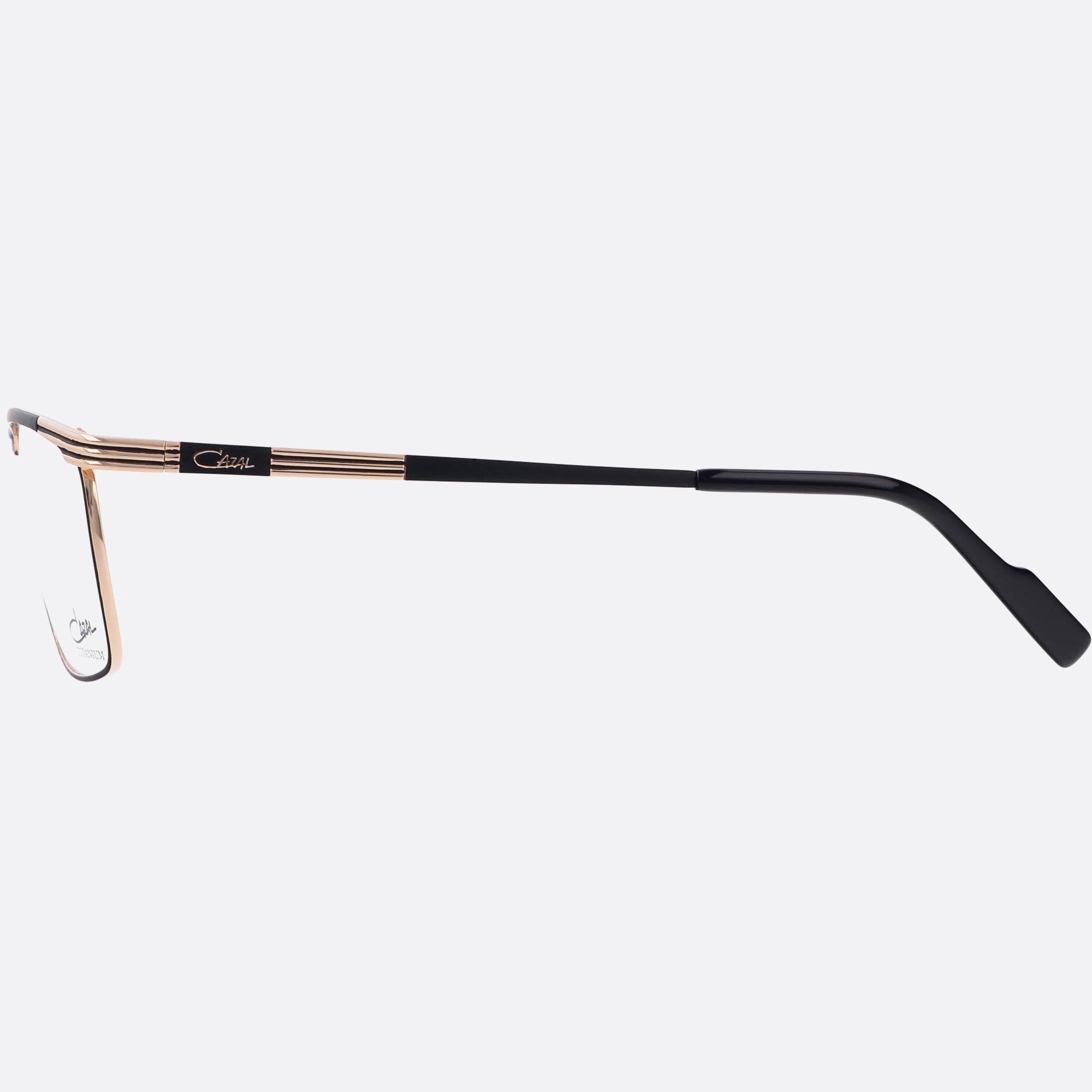 Cazal 56mm Cazal Black Geometric Unisex Eyeglasses - Detail View