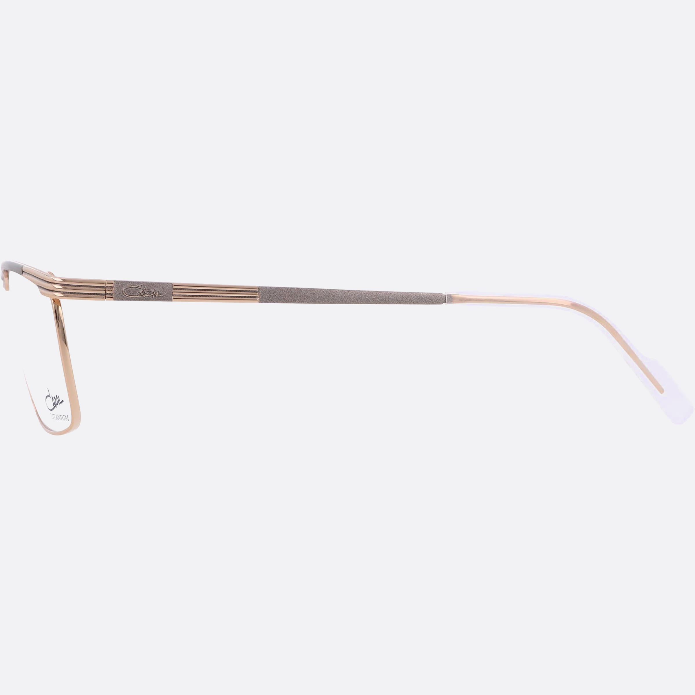 Cazal 56mm Cazal Gold Geometric Unisex Eyeglasses - Detail View