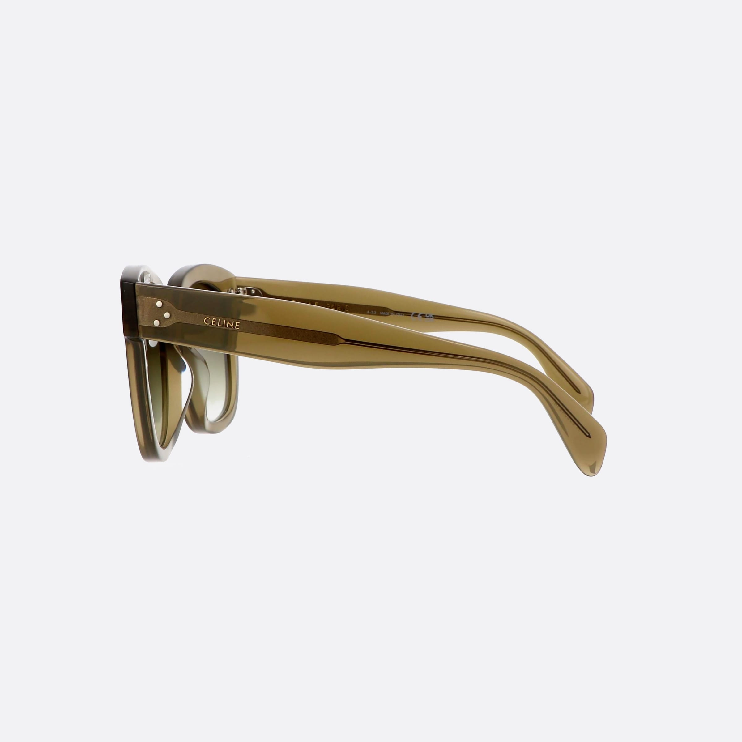 Celine 54mm Dots Cl4002un 98p Kaki Unisex Sunglasses - Detail View