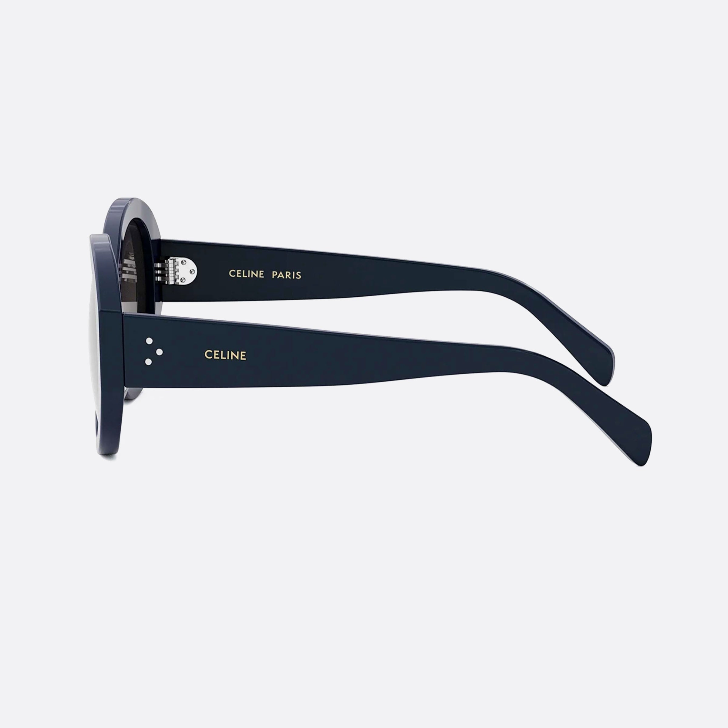 Celine 53mm Dots Cl40240i 90a Blue Round Women Sunglasses - Detail View