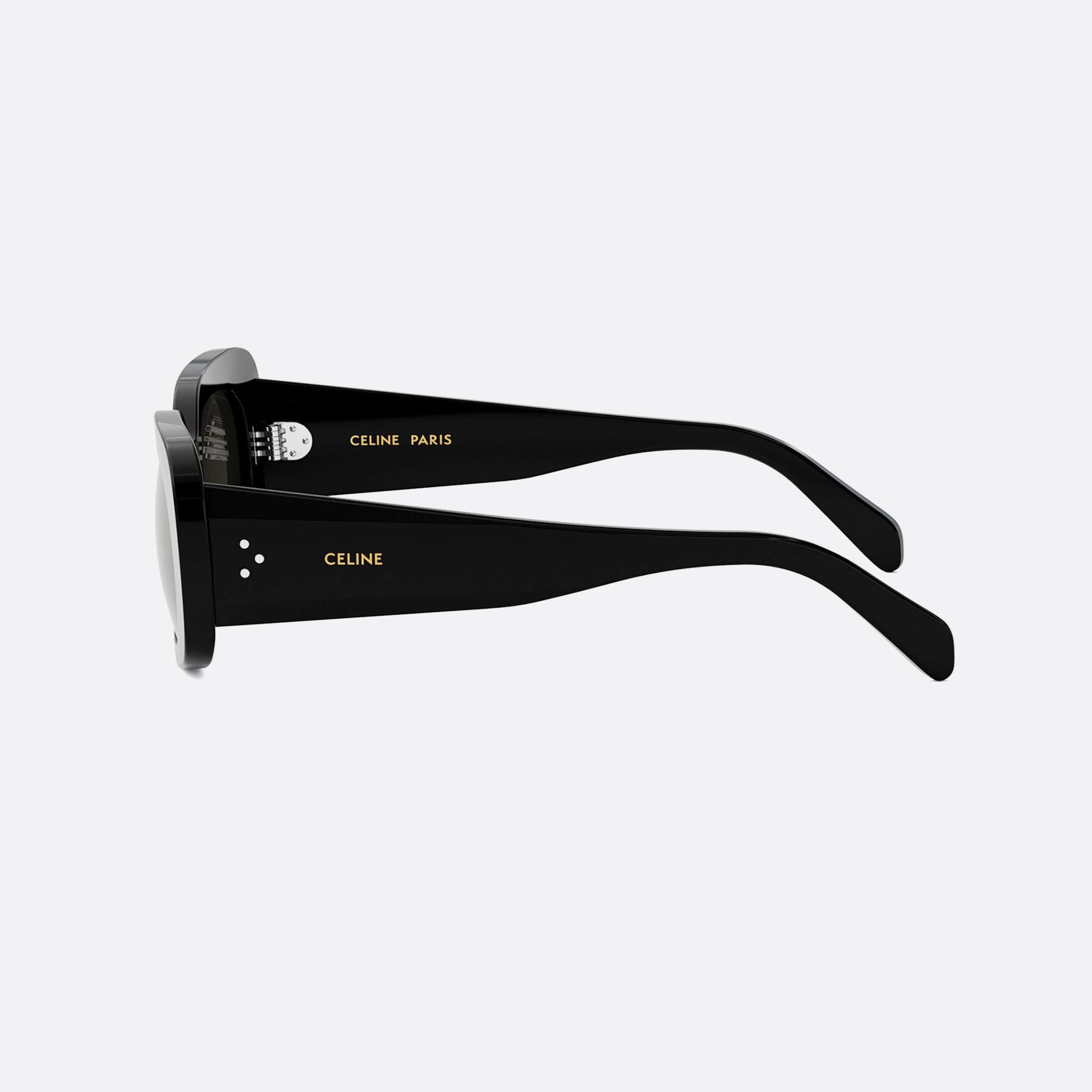 Celine 51mm Dots Cl40287u 01a Black Rectangle Women Sunglasses - Detail View