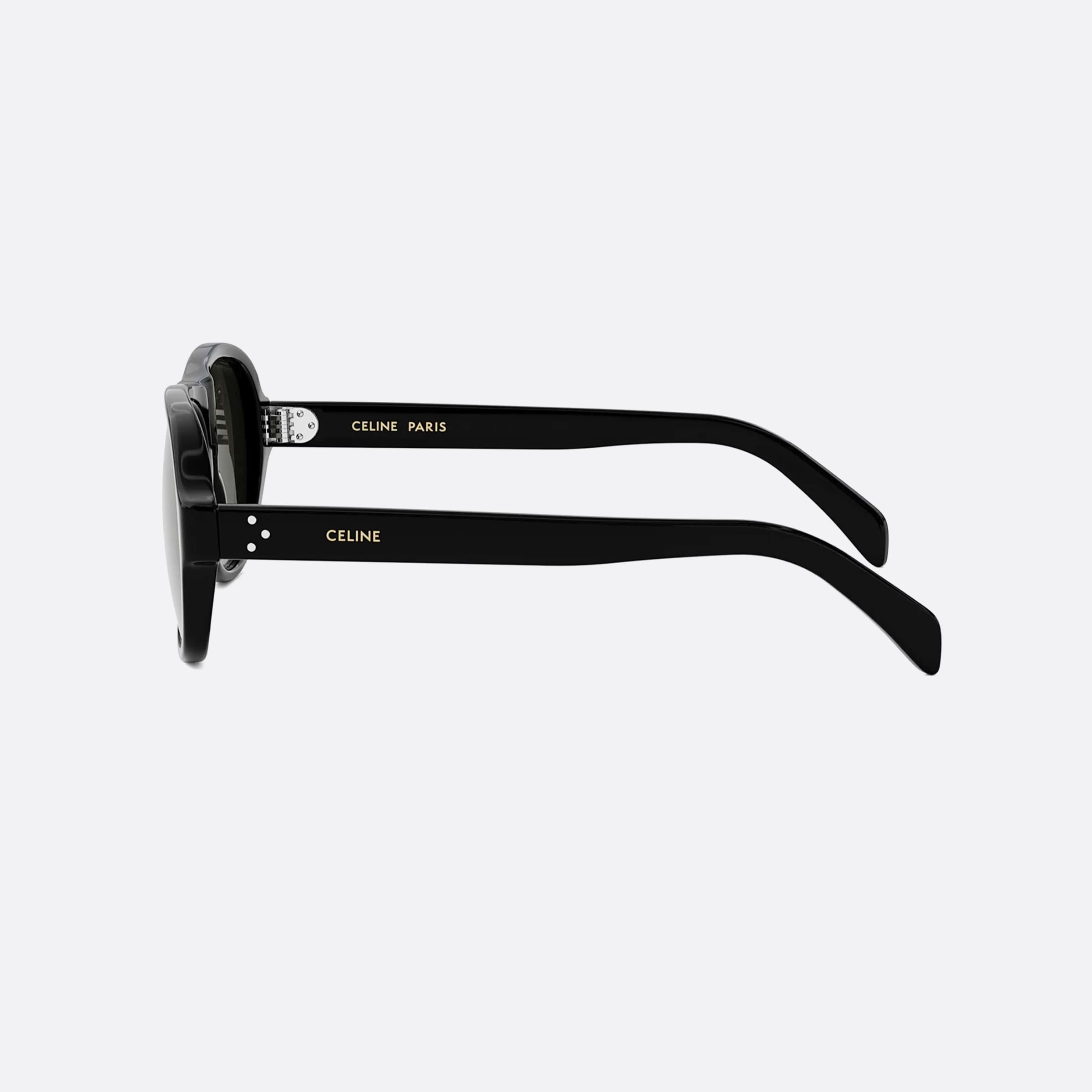 Celine 56mm Dots Cl40298i 01a Black Unisex Sunglasses - Detail View
