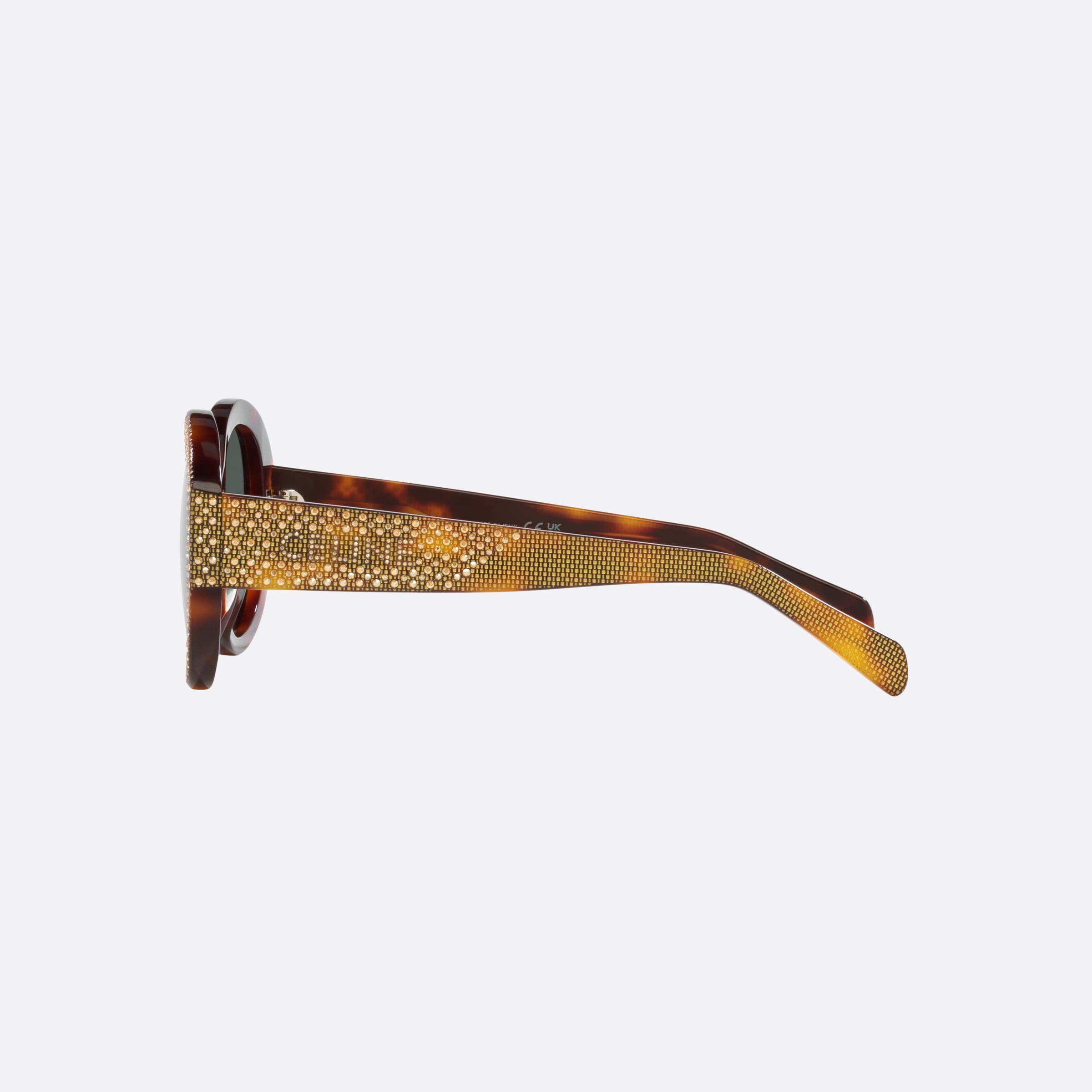 Celine 53mm Bold Dots Cl4240is Tortoise Round Women Sunglasses - Detail View
