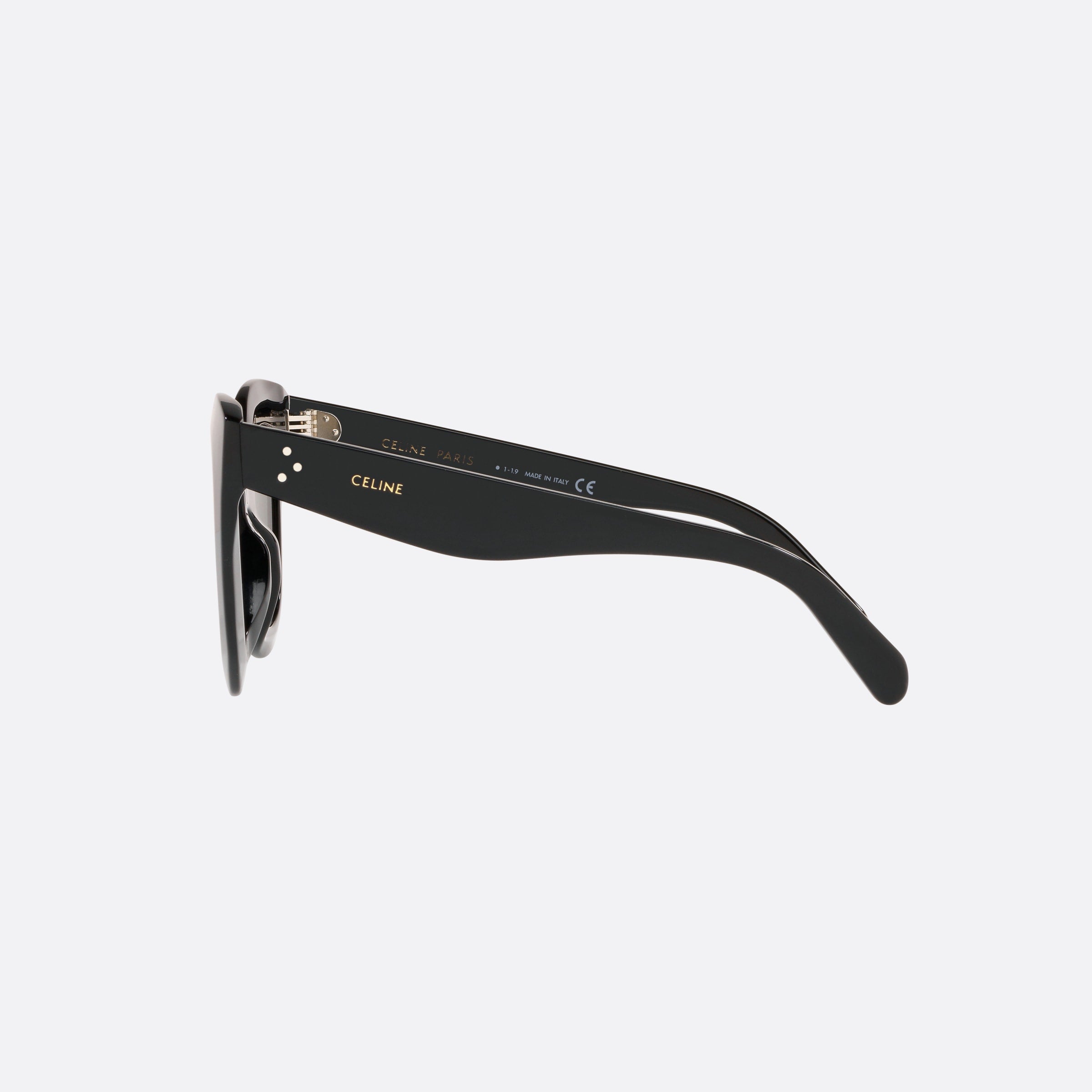 Celine 47mm Cl4005in 01n Black Rectangle Women Sunglasses - Detail View