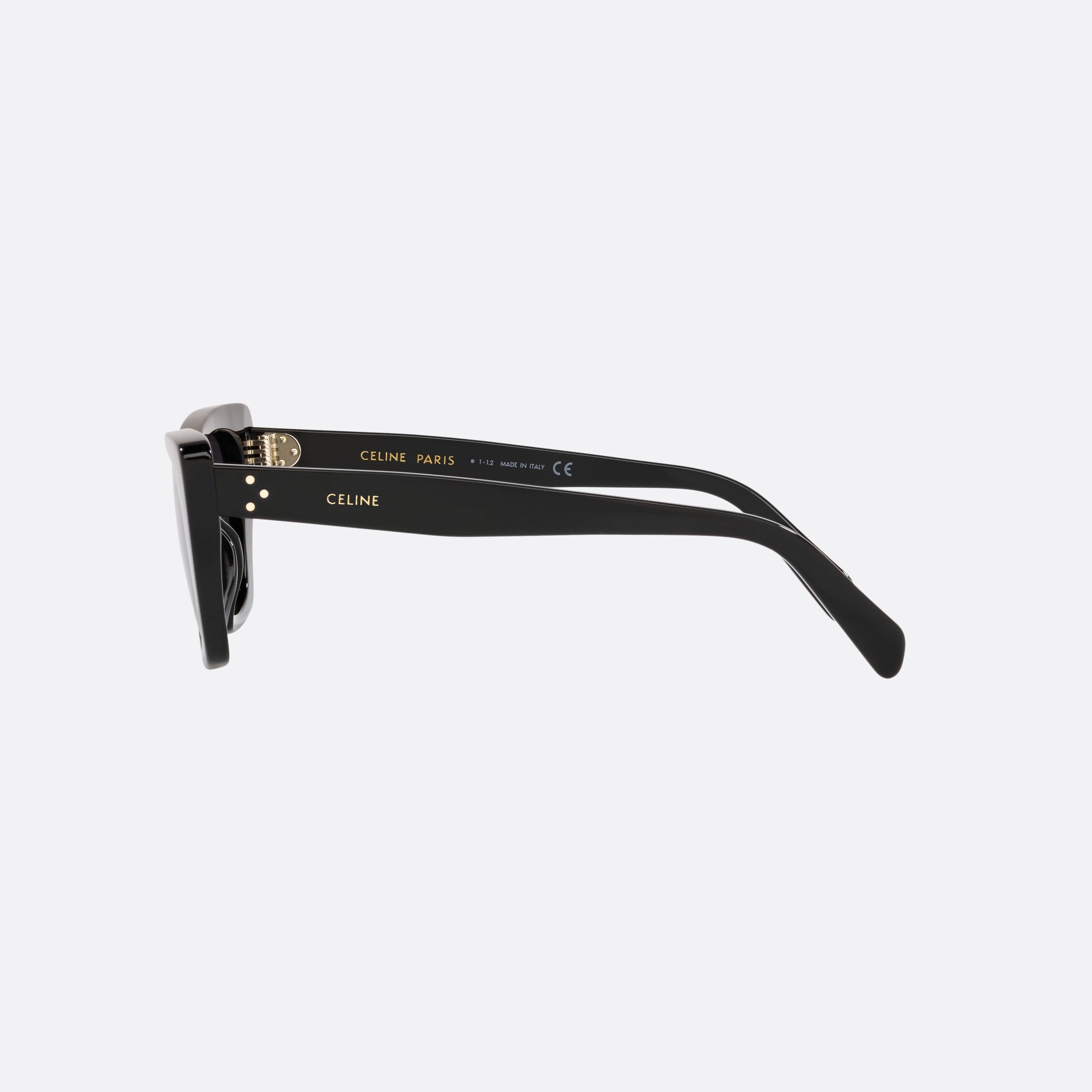 Celine 51mm Cl40187i 01a Black Rectangle Women Sunglasses - Detail View