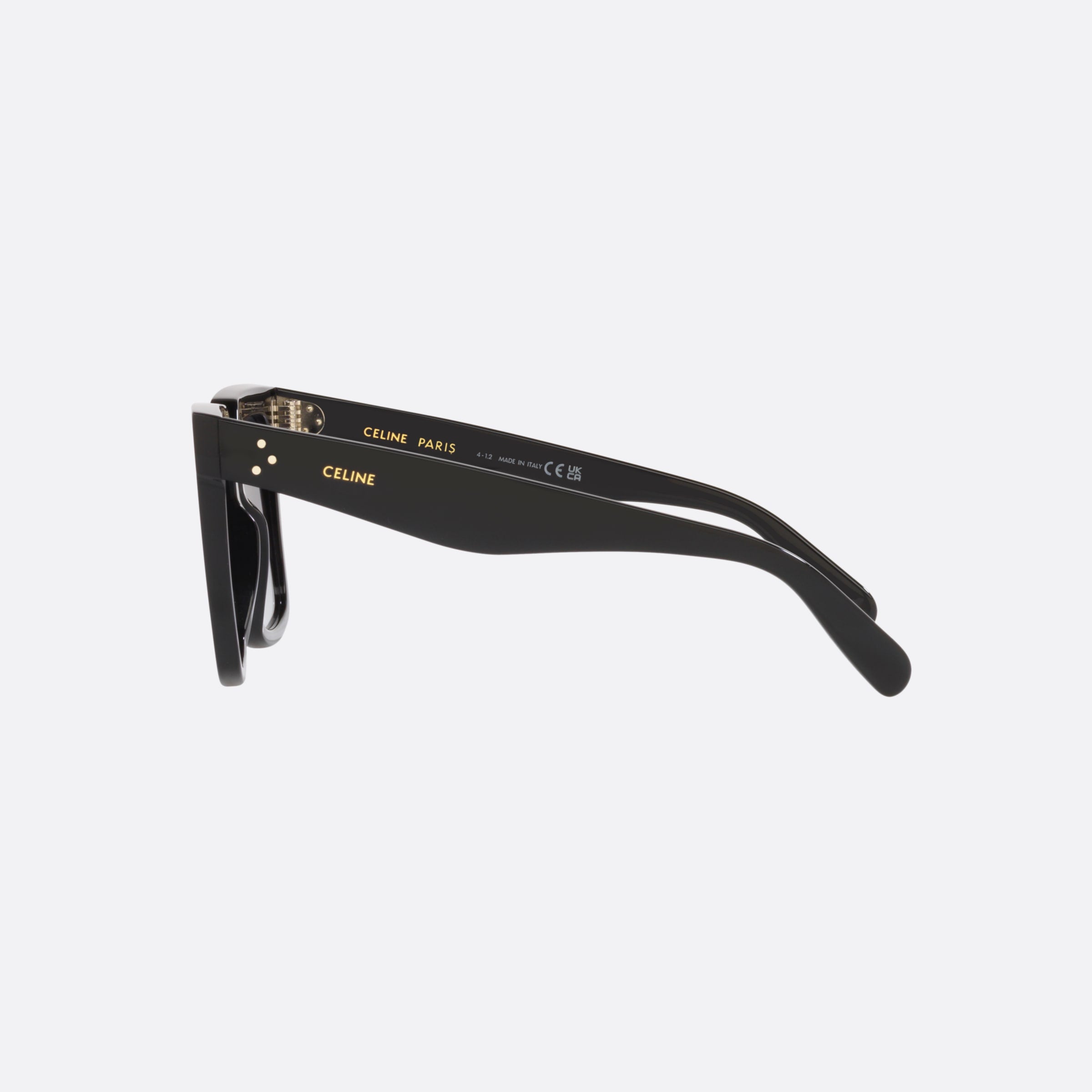 Celine 55mm Cl4055in 01b Black Rectangular Women Sunglasses - Detail View