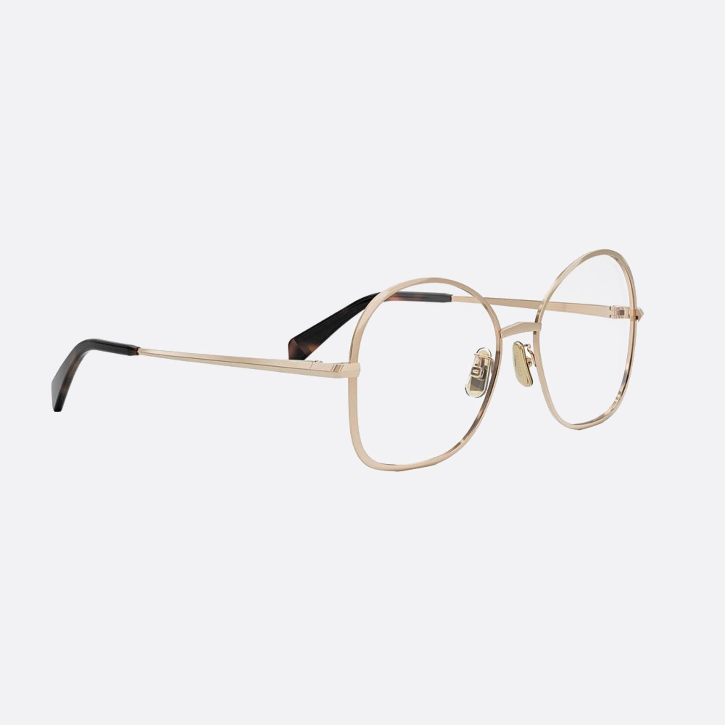 Celine 56mm Metal Gold Geometric Women Eyeglasses - Additional Angle