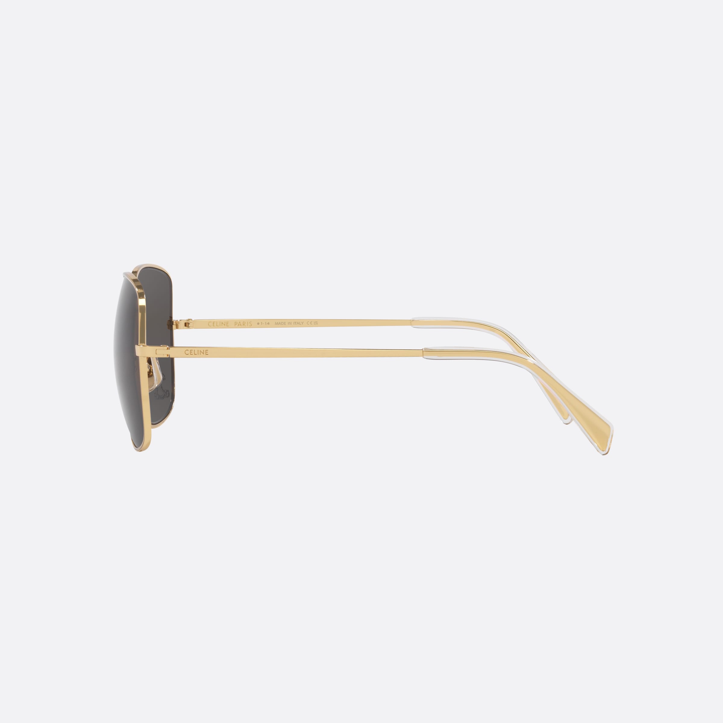 Celine 59mm Rhinestone Triomphe Cl40284u Gold Square Women Sunglasses - Detail View
