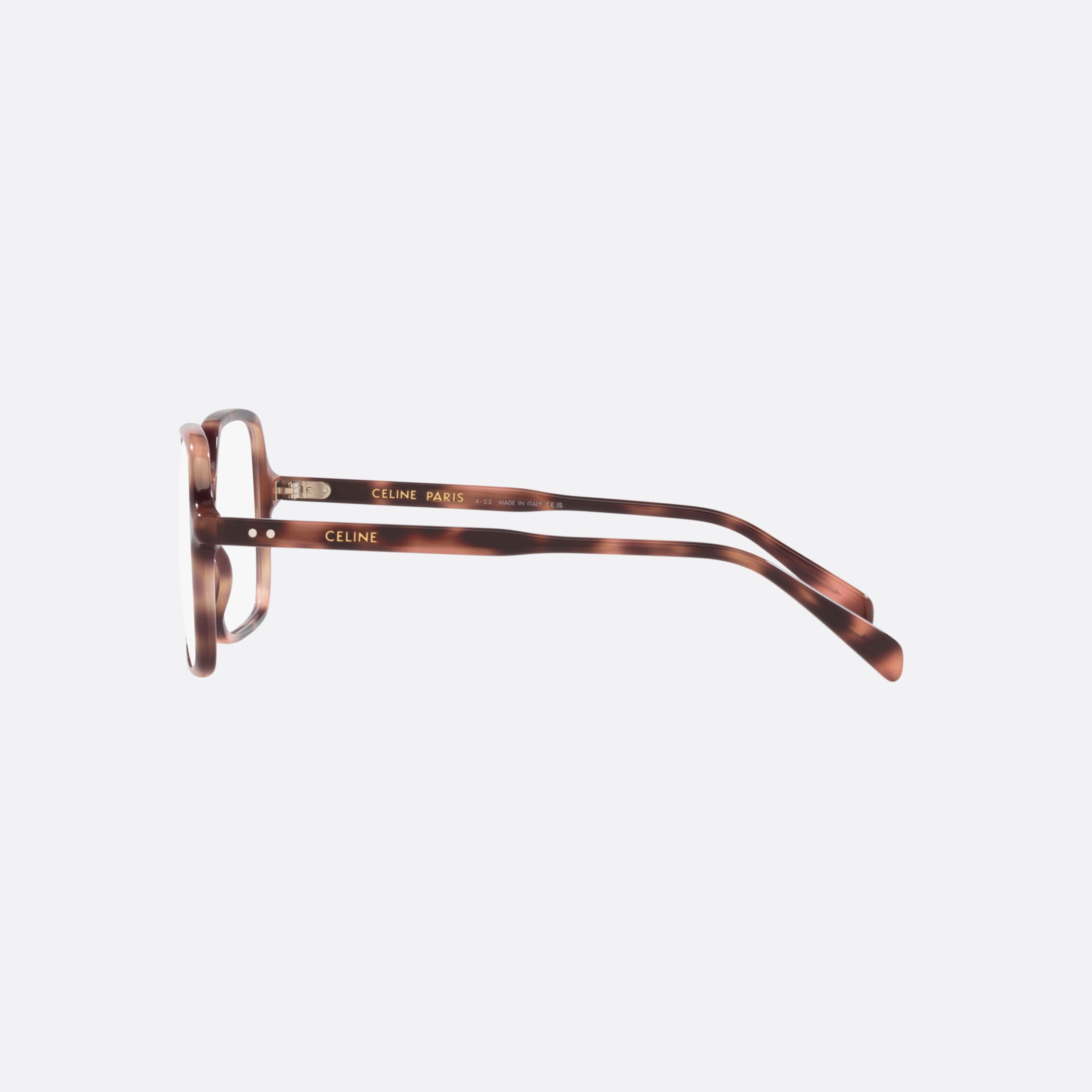 Celine 54mm Thin Cl50126i Tortoise Irregular Women Eyeglasses - Detail View