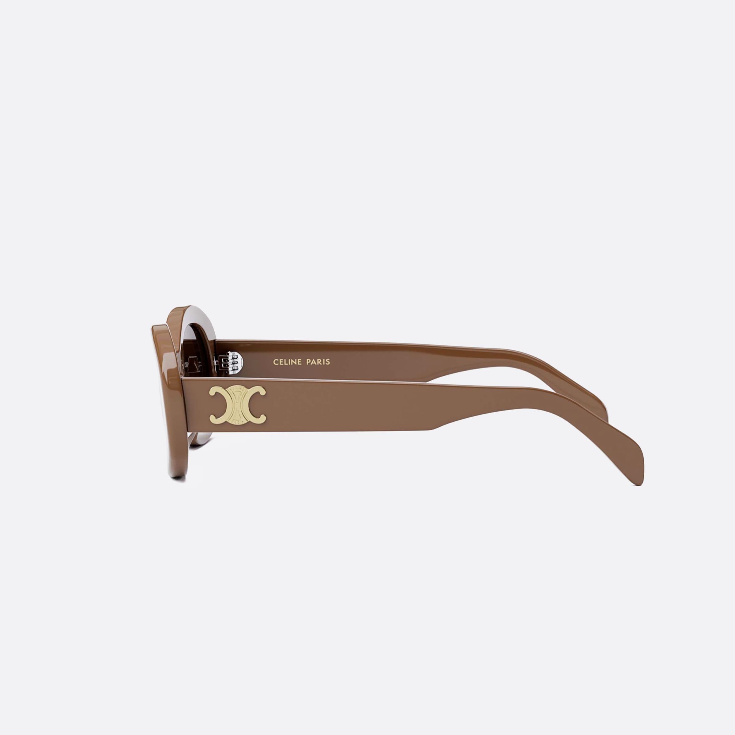 Celine 52mm Triomphe Cl40194u 45e Brown Unisex Sunglasses - Detail View