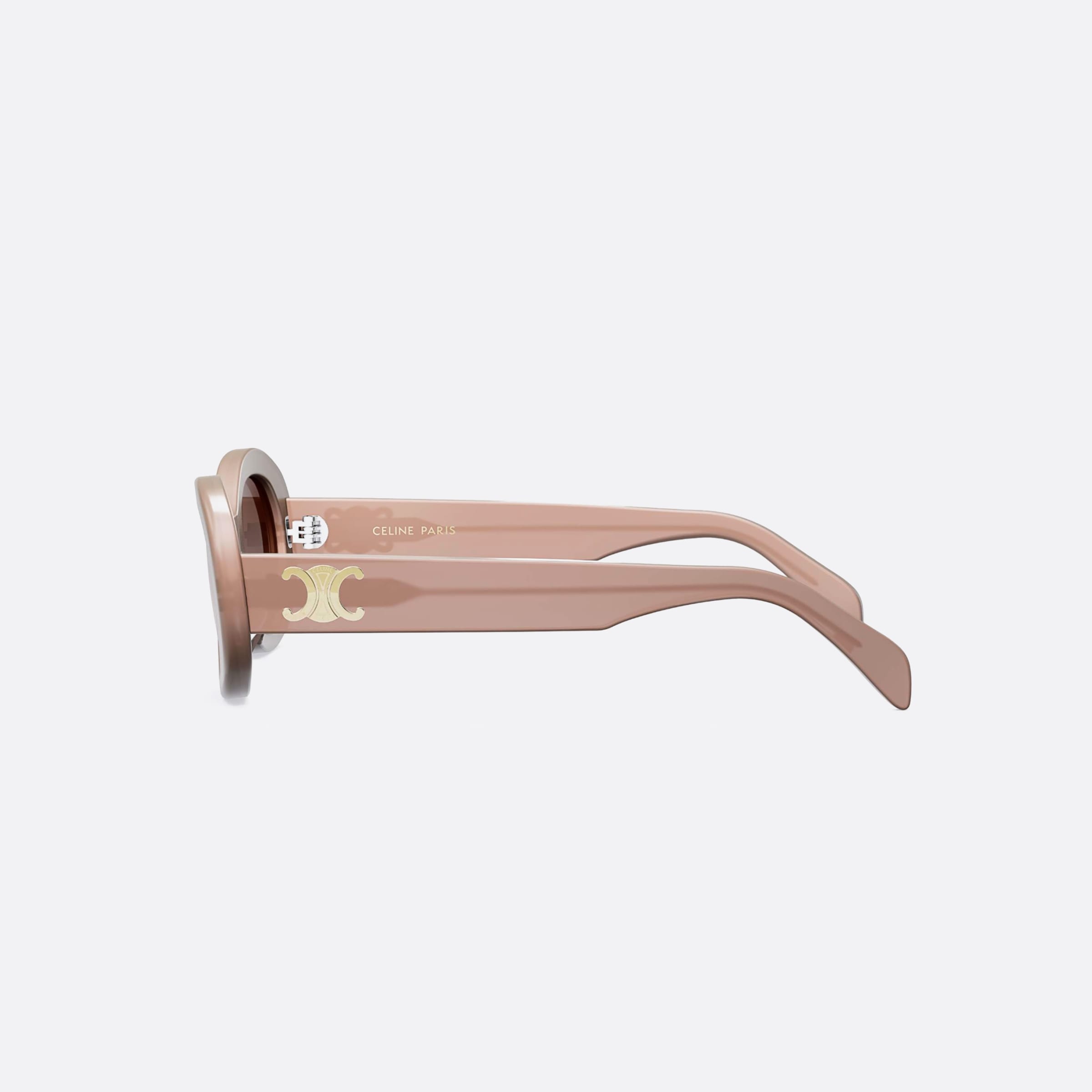 Celine 52mm Triomphe Cl40194u 45f Brown Unisex Sunglasses - Detail View