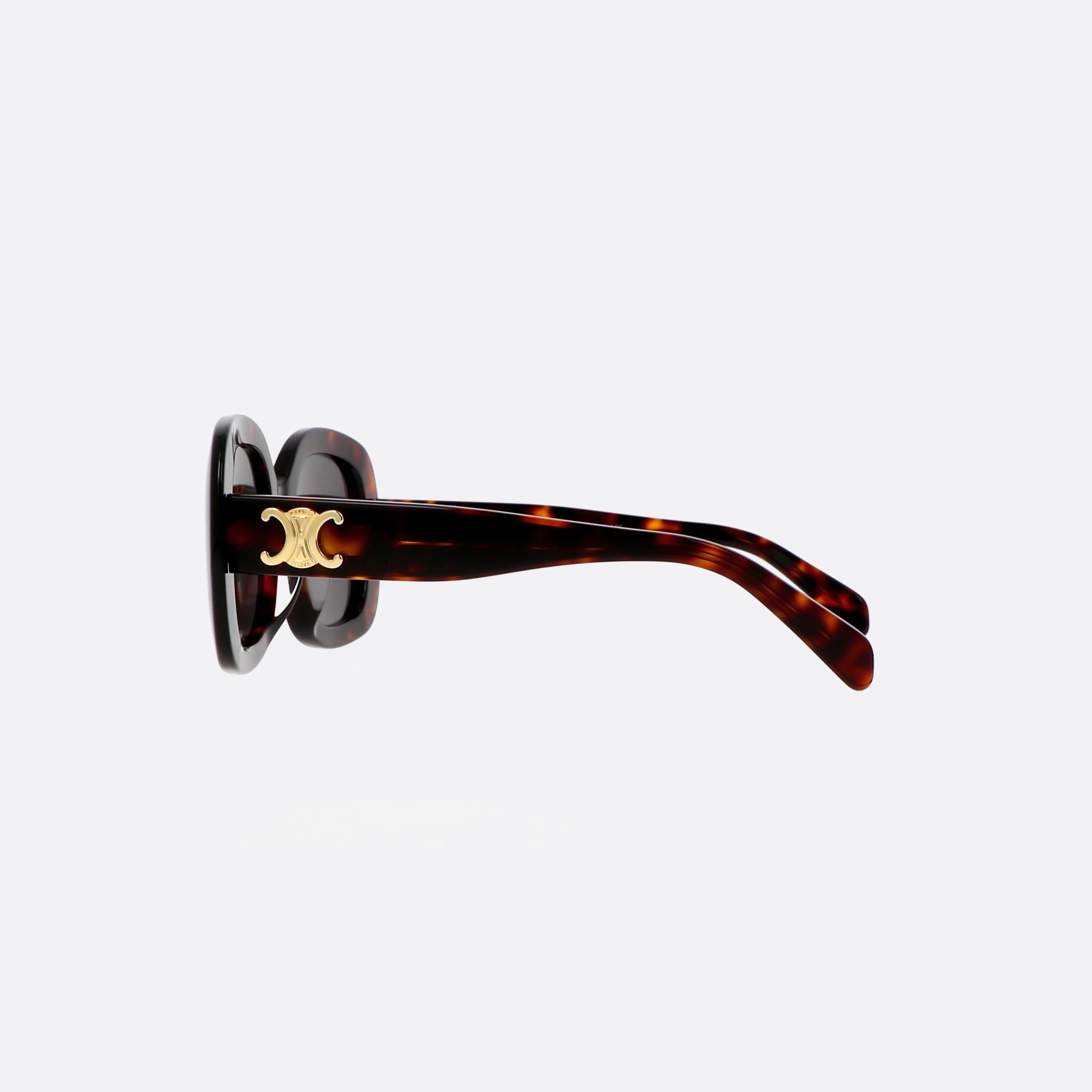 Celine 53mm Triomphe Cl40262u 52a Tortoise Unisex Sunglasses - Detail View