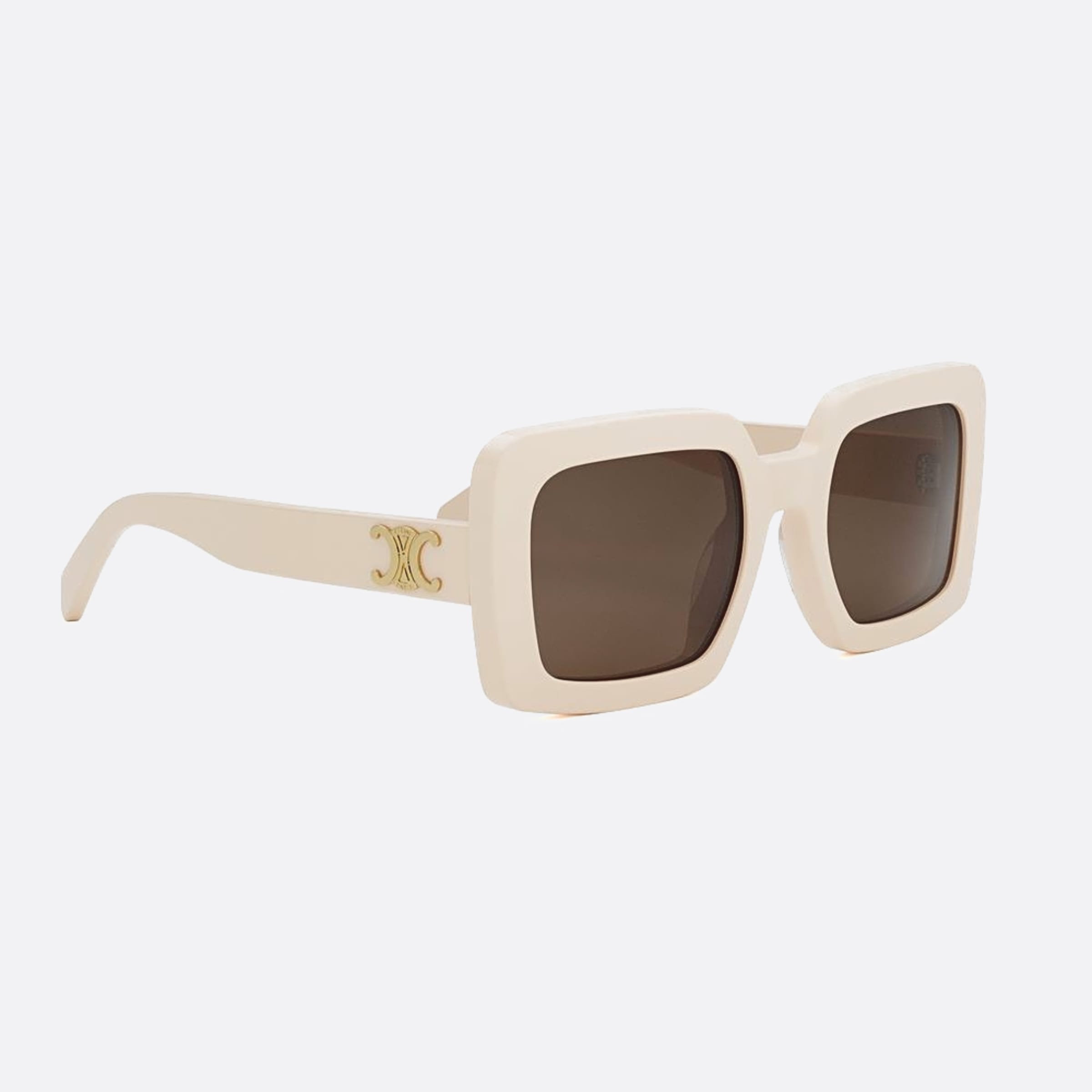 Celine 56mm Triomphe 25e White Squared Women Sunglasses - Additional Angle