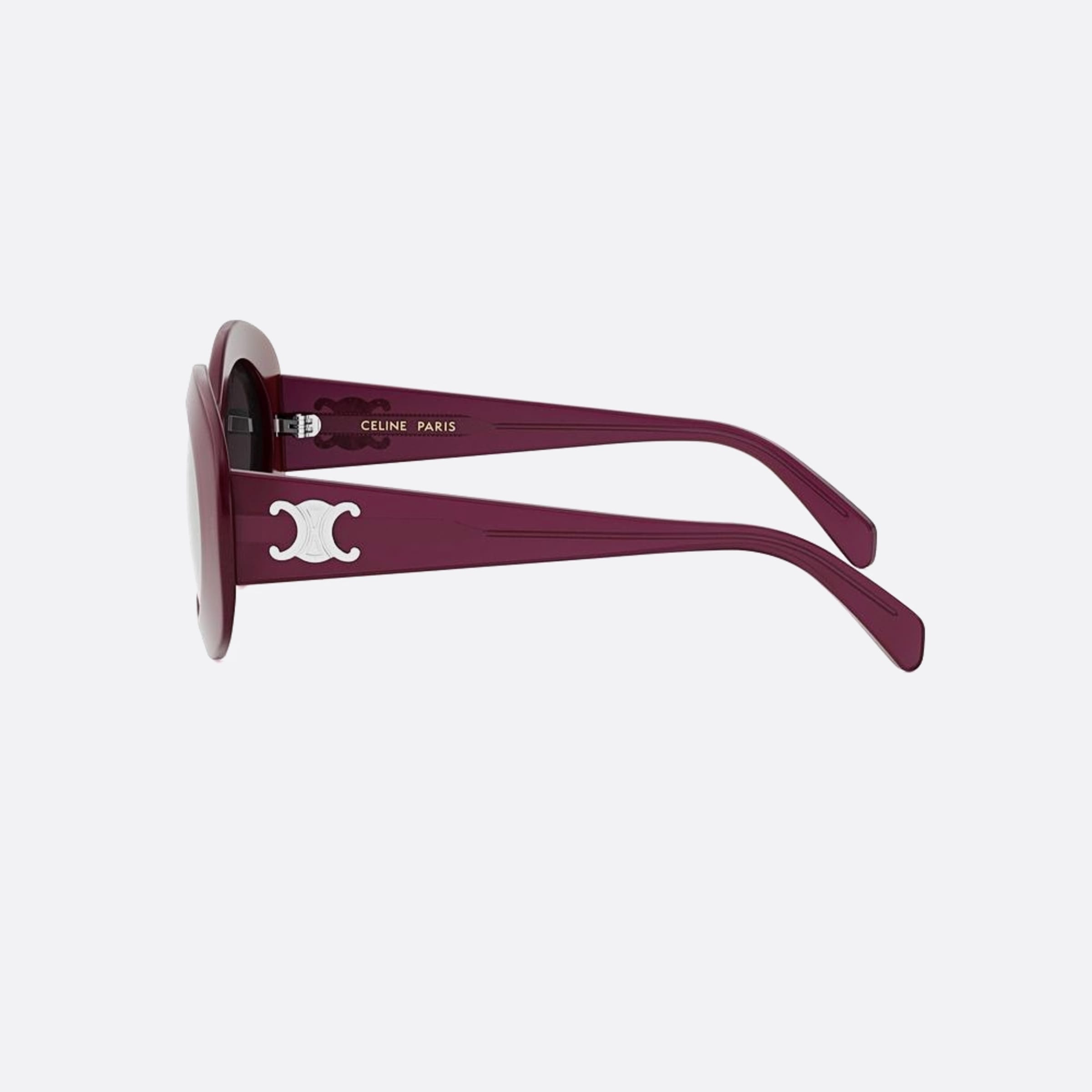 Celine 54mm Triomphe 69a Red Round Women Sunglasses - Detail View