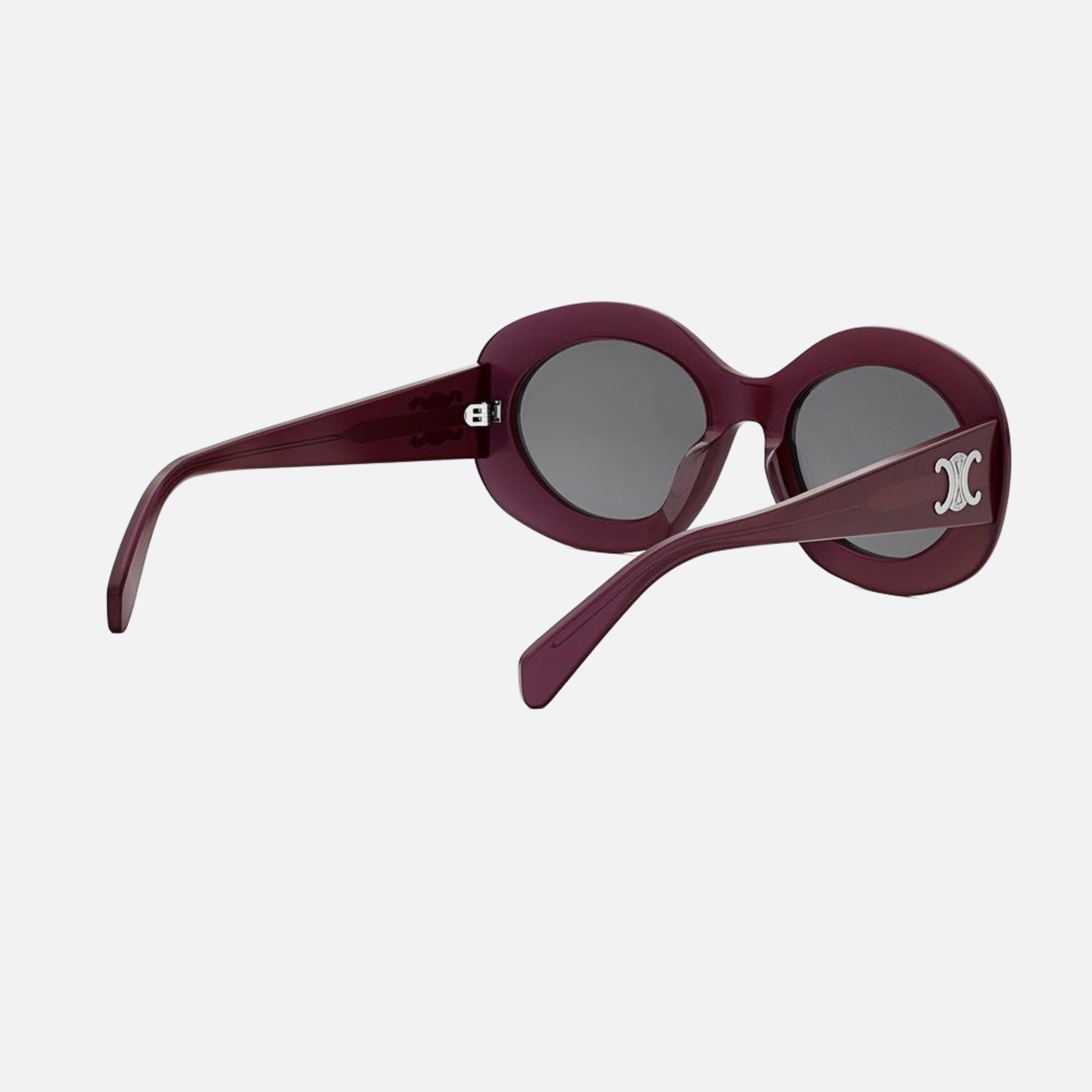 Celine 54mm Triomphe 69a Red Round Women Sunglasses - Additional Angle