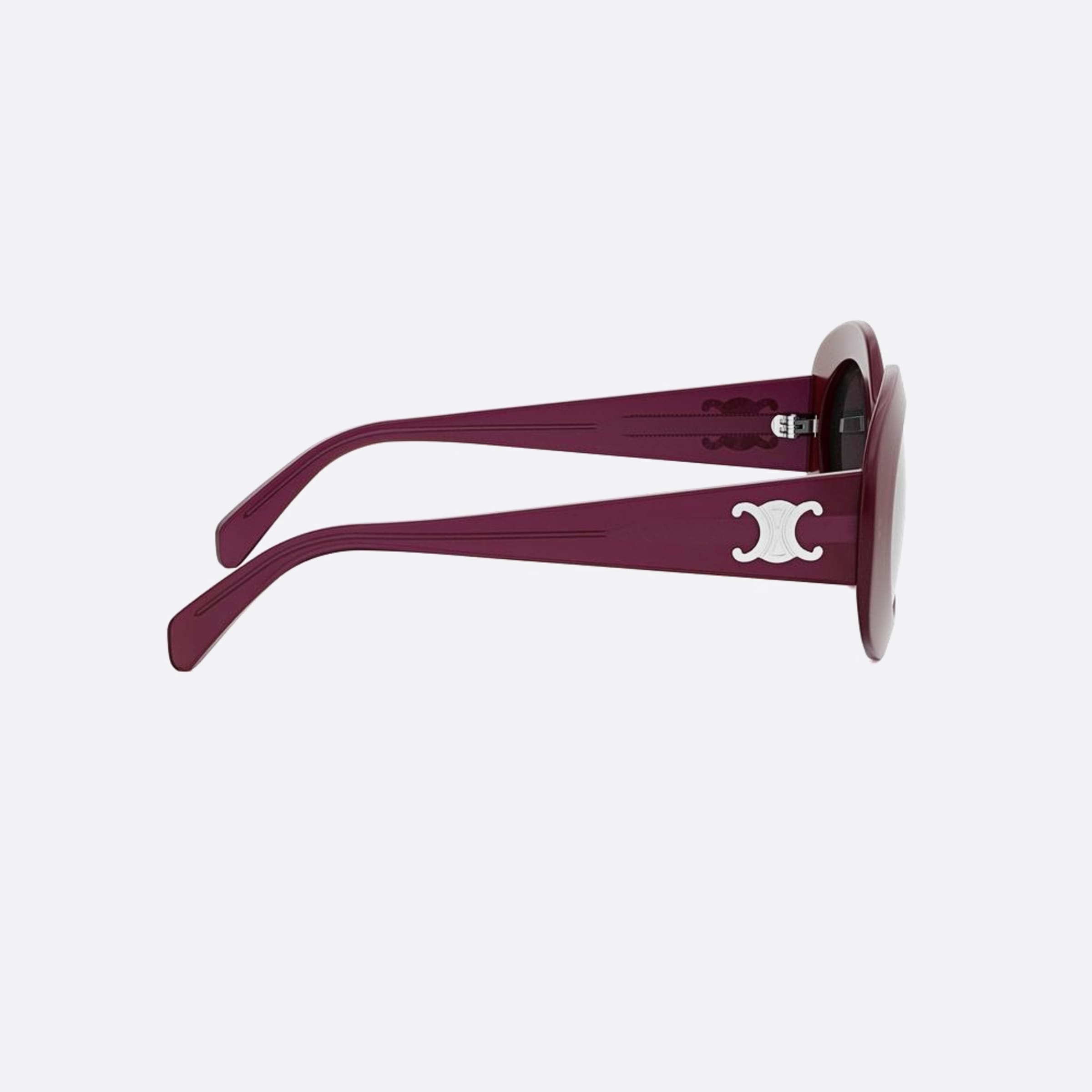 Celine 54mm Triomphe 69a Red Round Women Sunglasses - Additional Angle