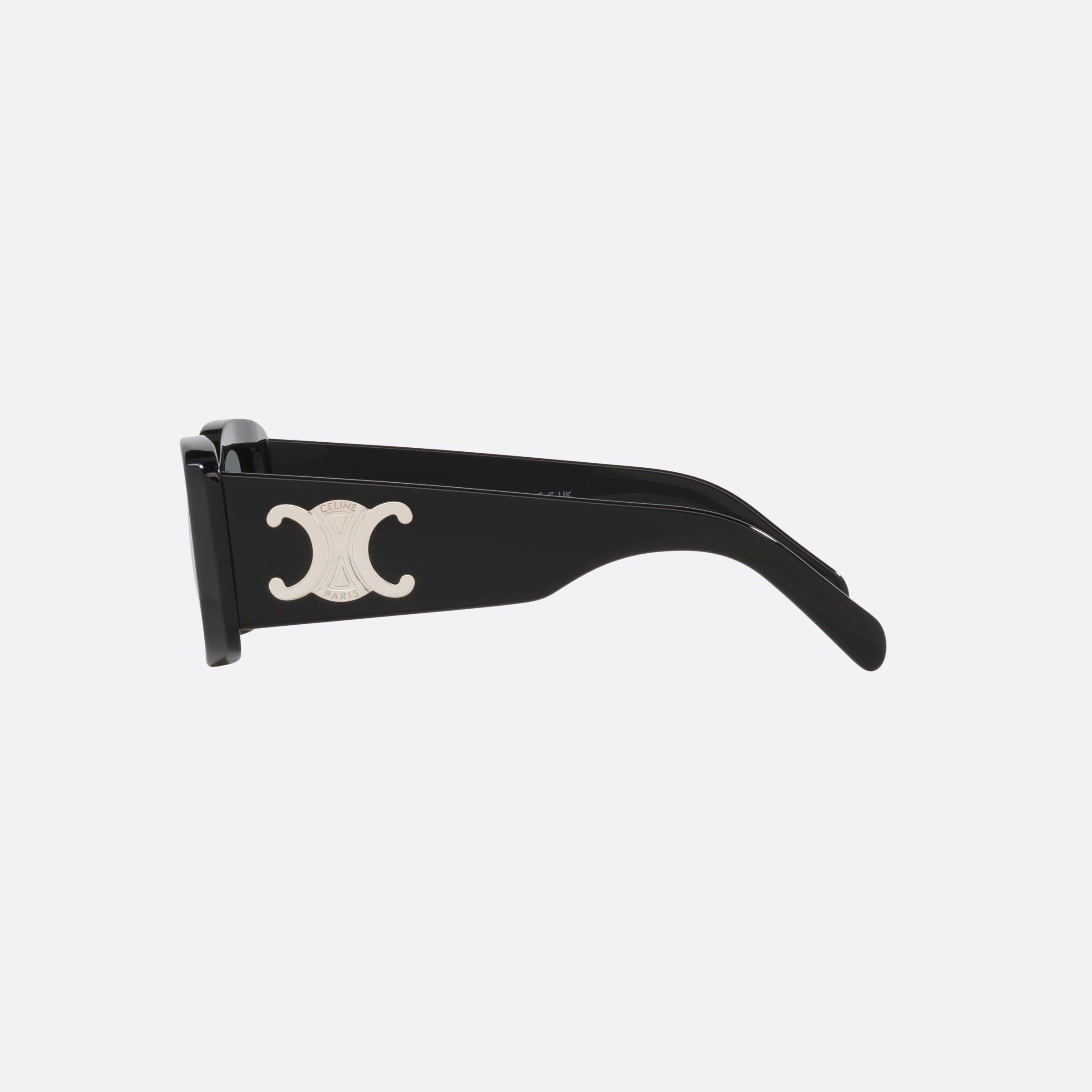 Celine 53mm Triomphe Cl40282u 01a Black Rectangle Women Sunglasses - Detail View