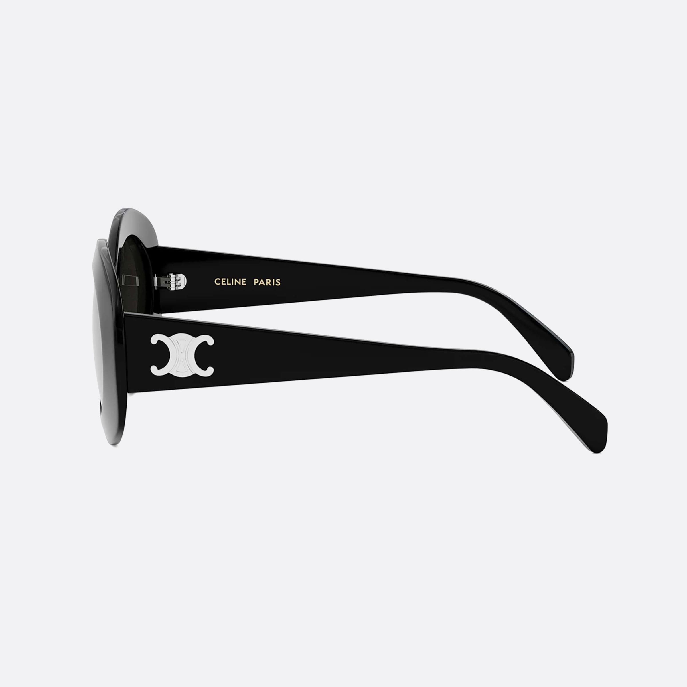 Celine 54mm Triomphe Cl40292u 01a Black Round Women Sunglasses - Detail View
