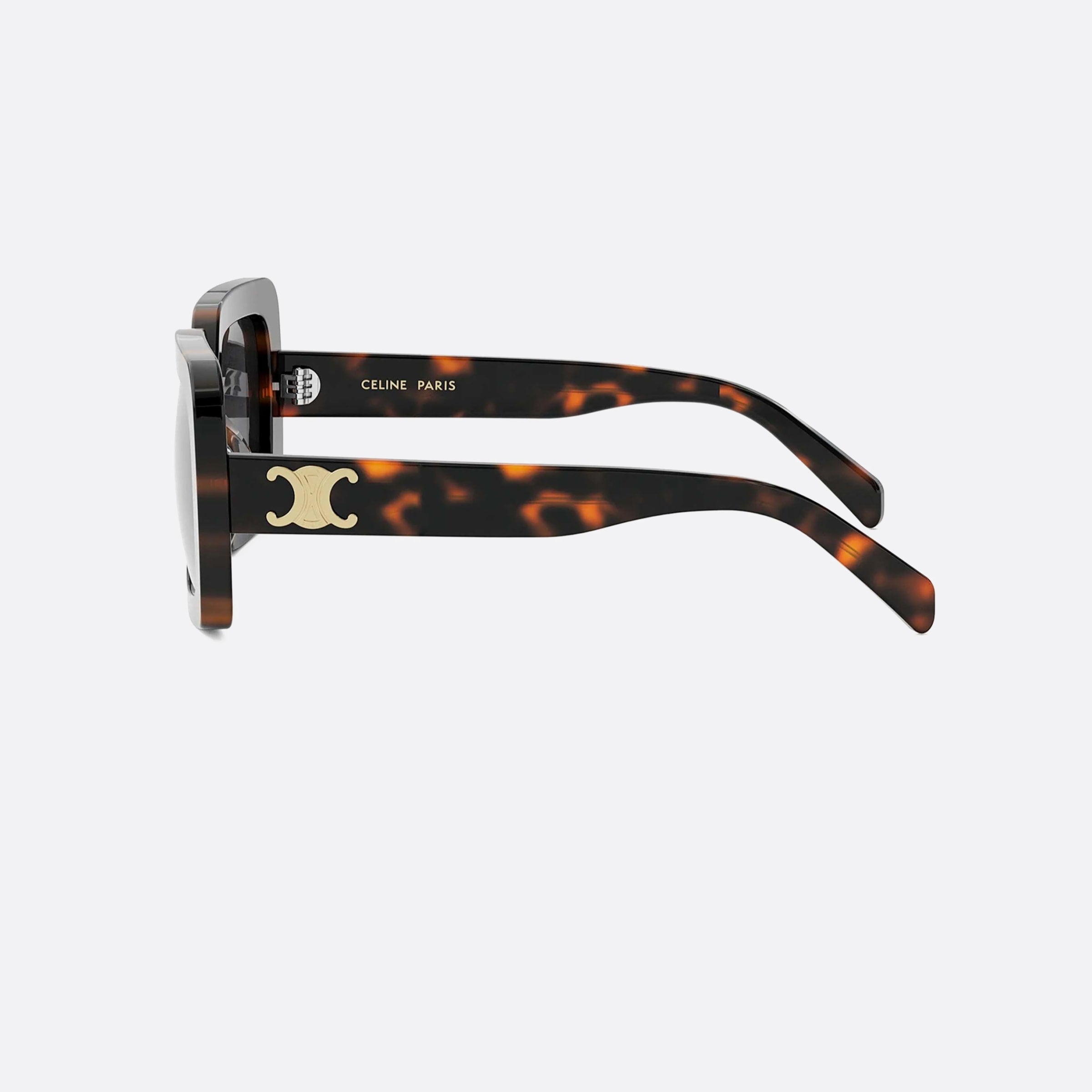 Celine 56mm Triomphe Cl40304u 52a Havana Squared Women Sunglasses - Detail View