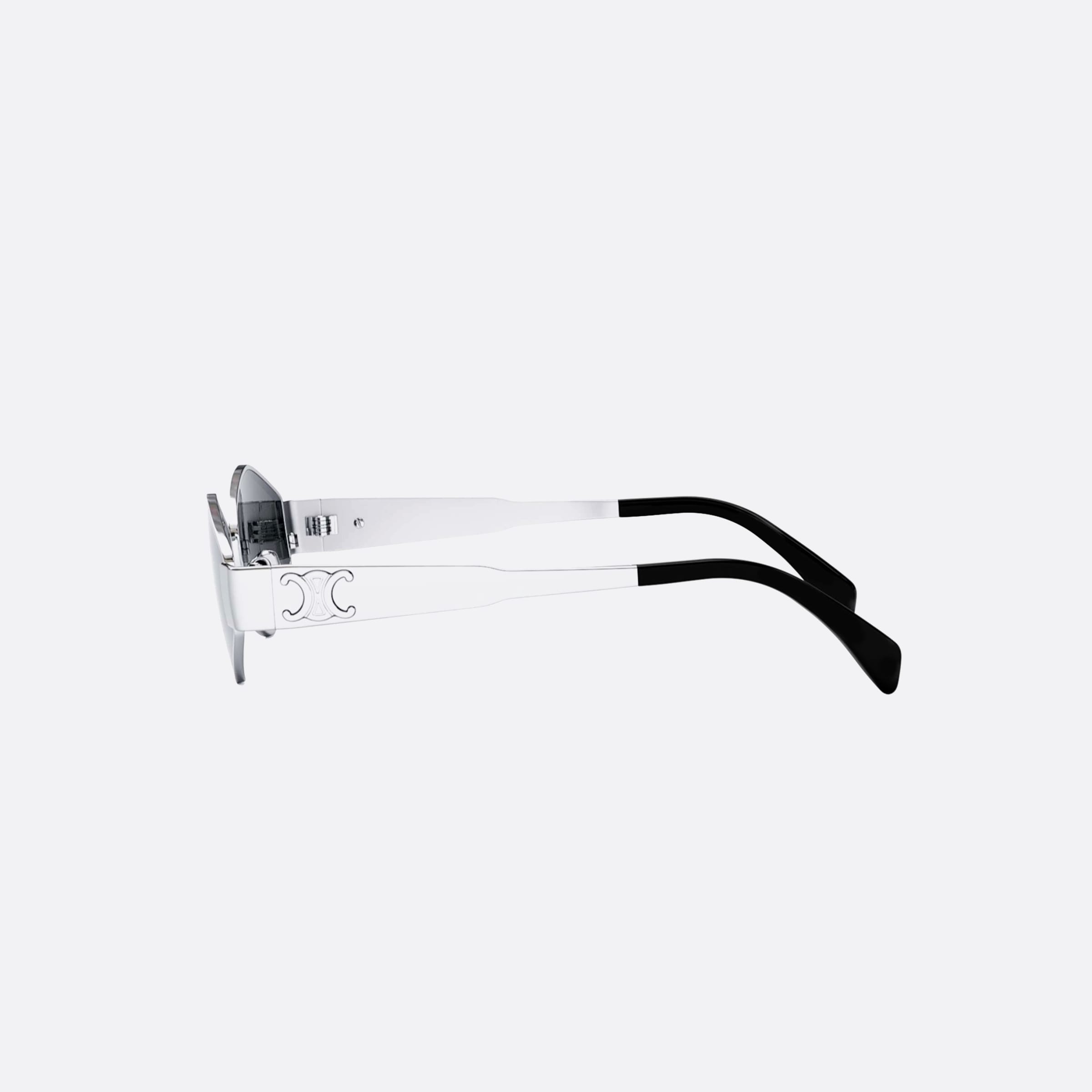 Celine 54mm Triomphe Metal Cl40254u 16a Grey Geometric Women Sunglasses - Detail View