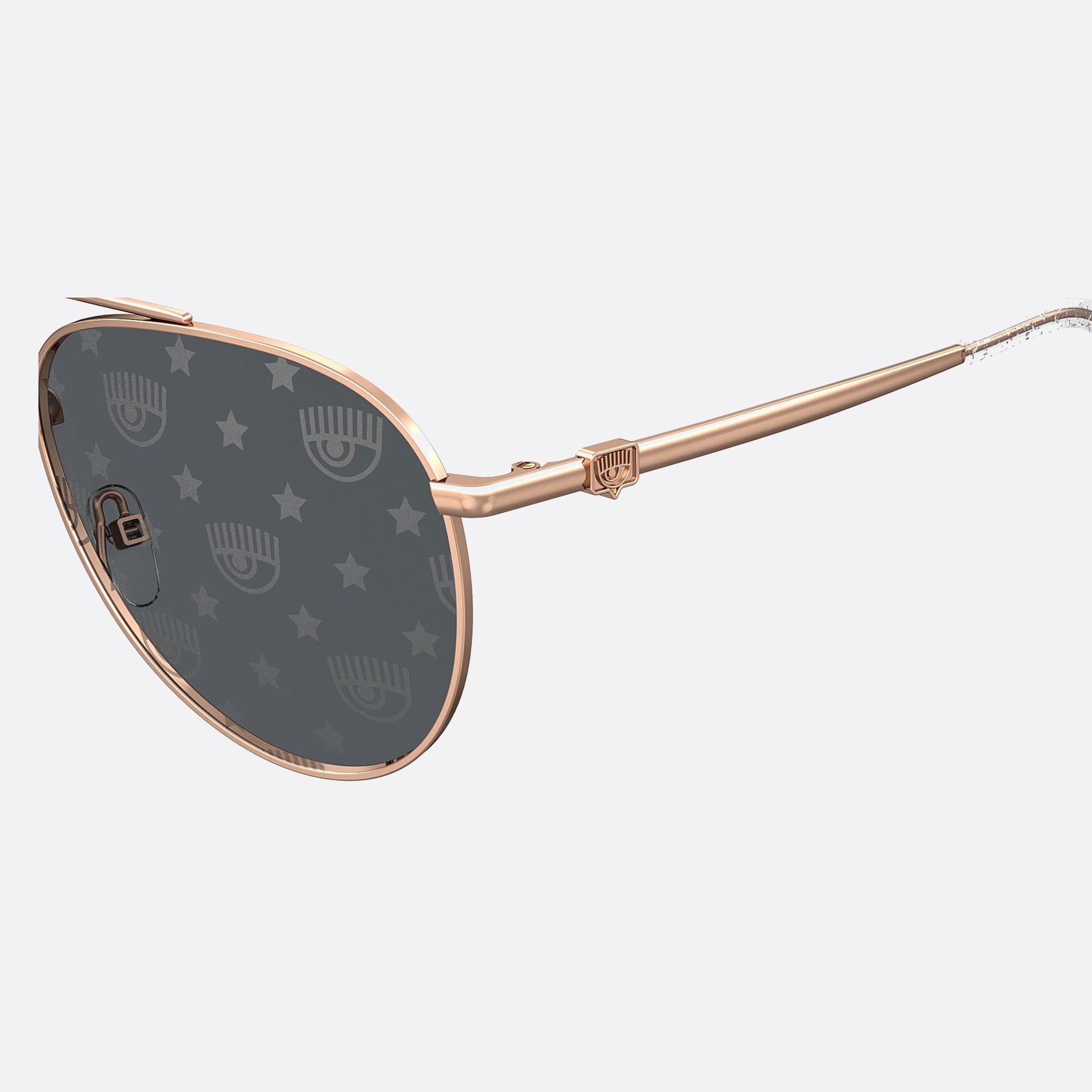 Chiara 59mm Ferragni Loj Gold Pilot Women Sunglasses - Lifestyle Shot